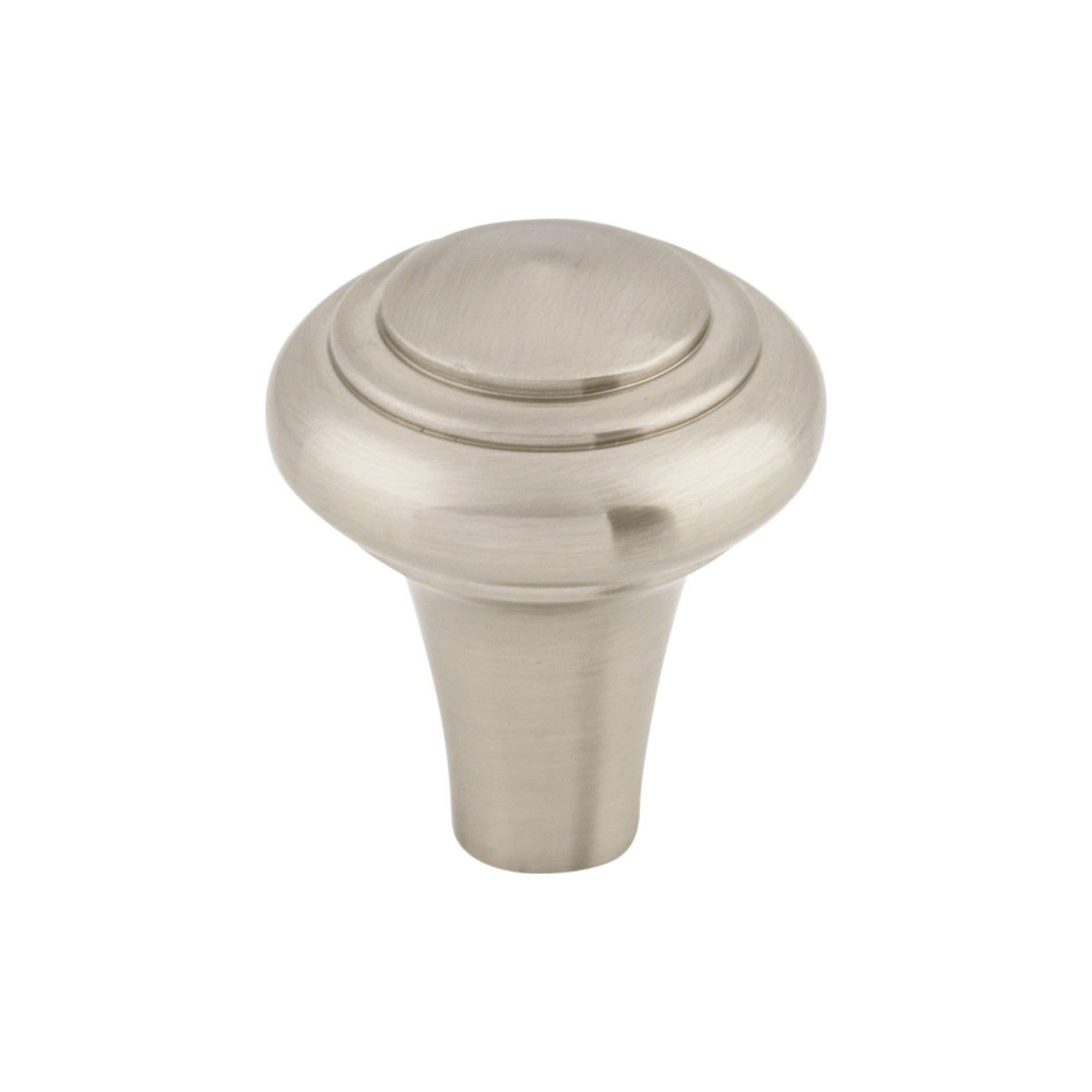 Aspen II Peak Round Knob - Brushed Satin Nickel