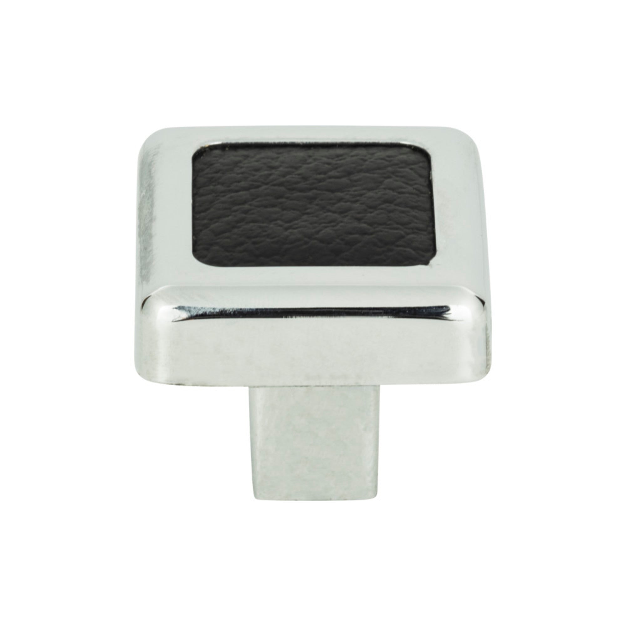 Paradigm Square Knob - CH & Black Leather