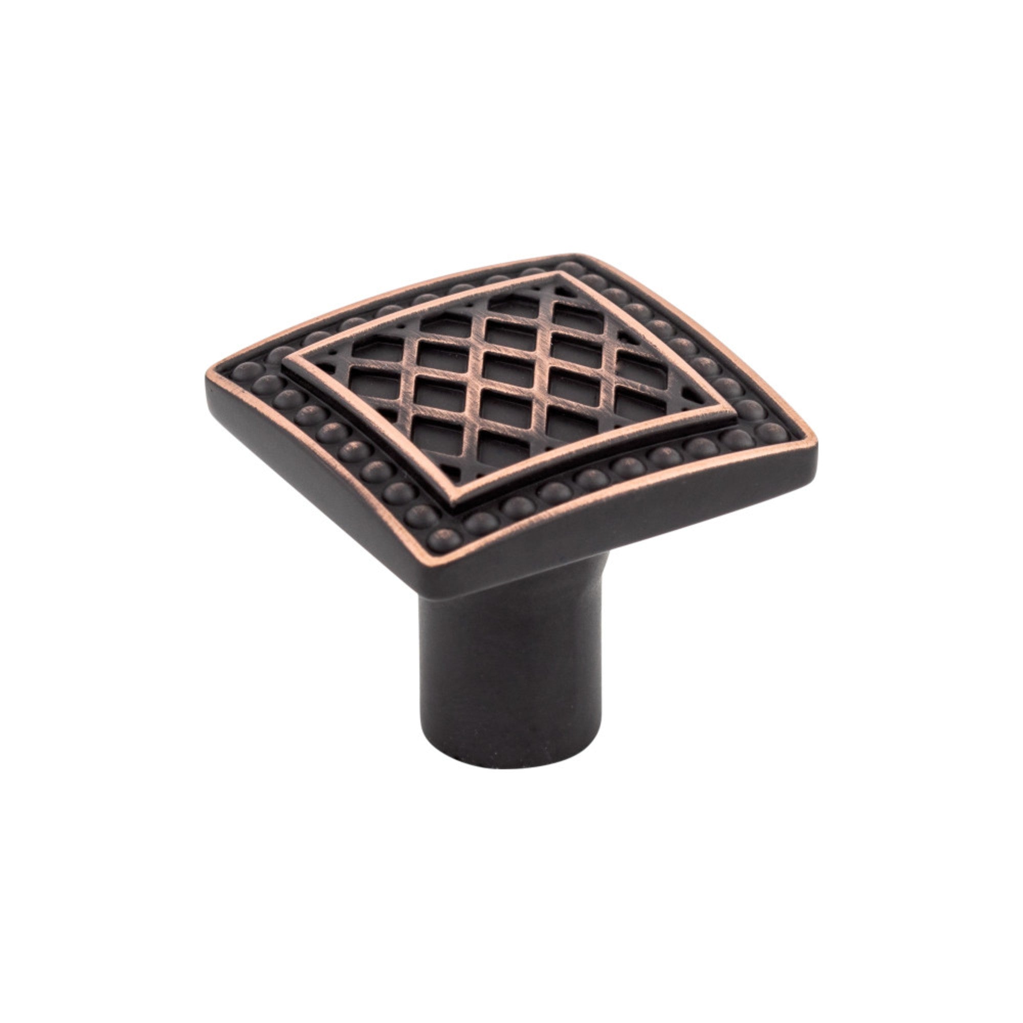 Trevi 1 1/4" Length Square Knob - Tuscan Bronze