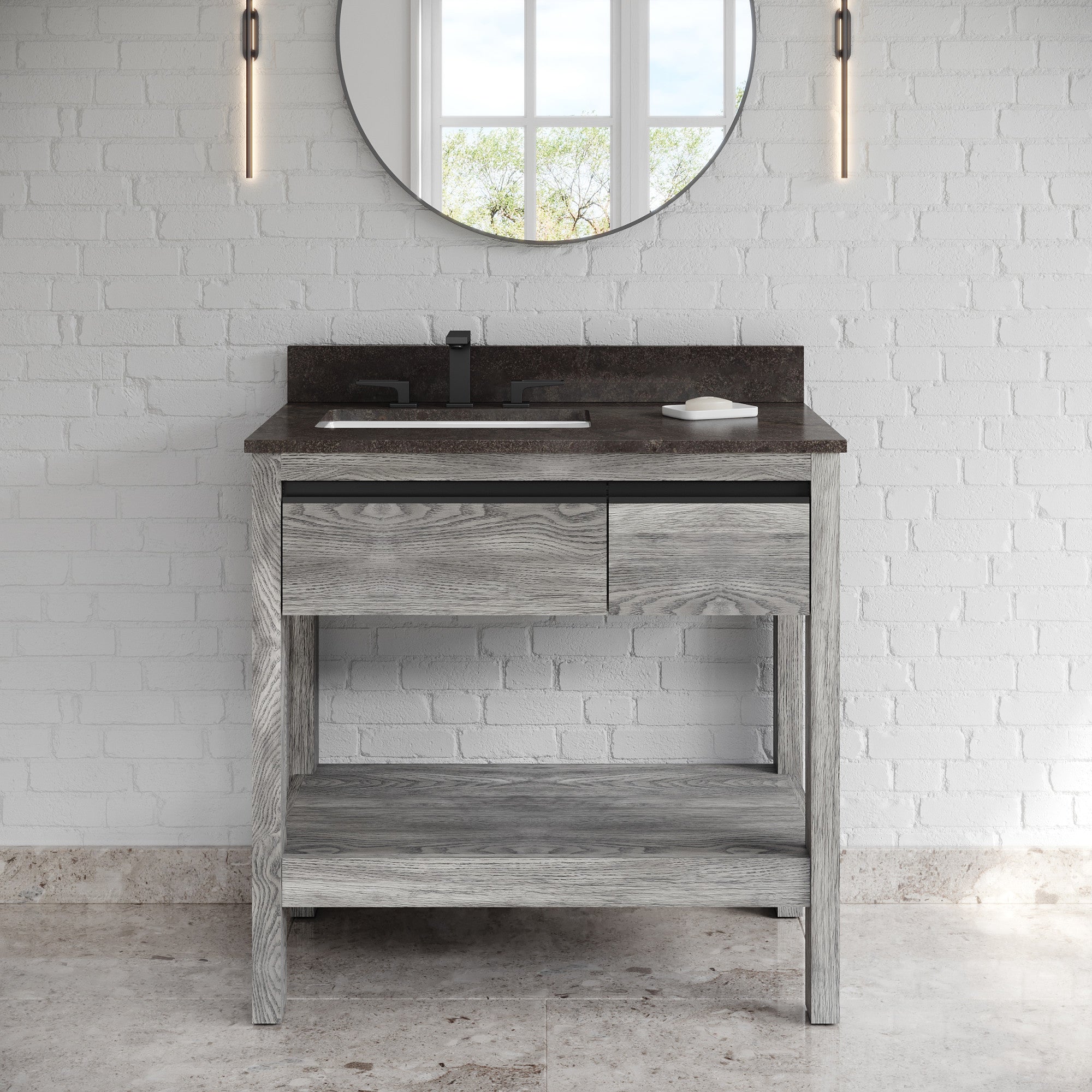 36" Jubilee Vanity – Weathered Grey