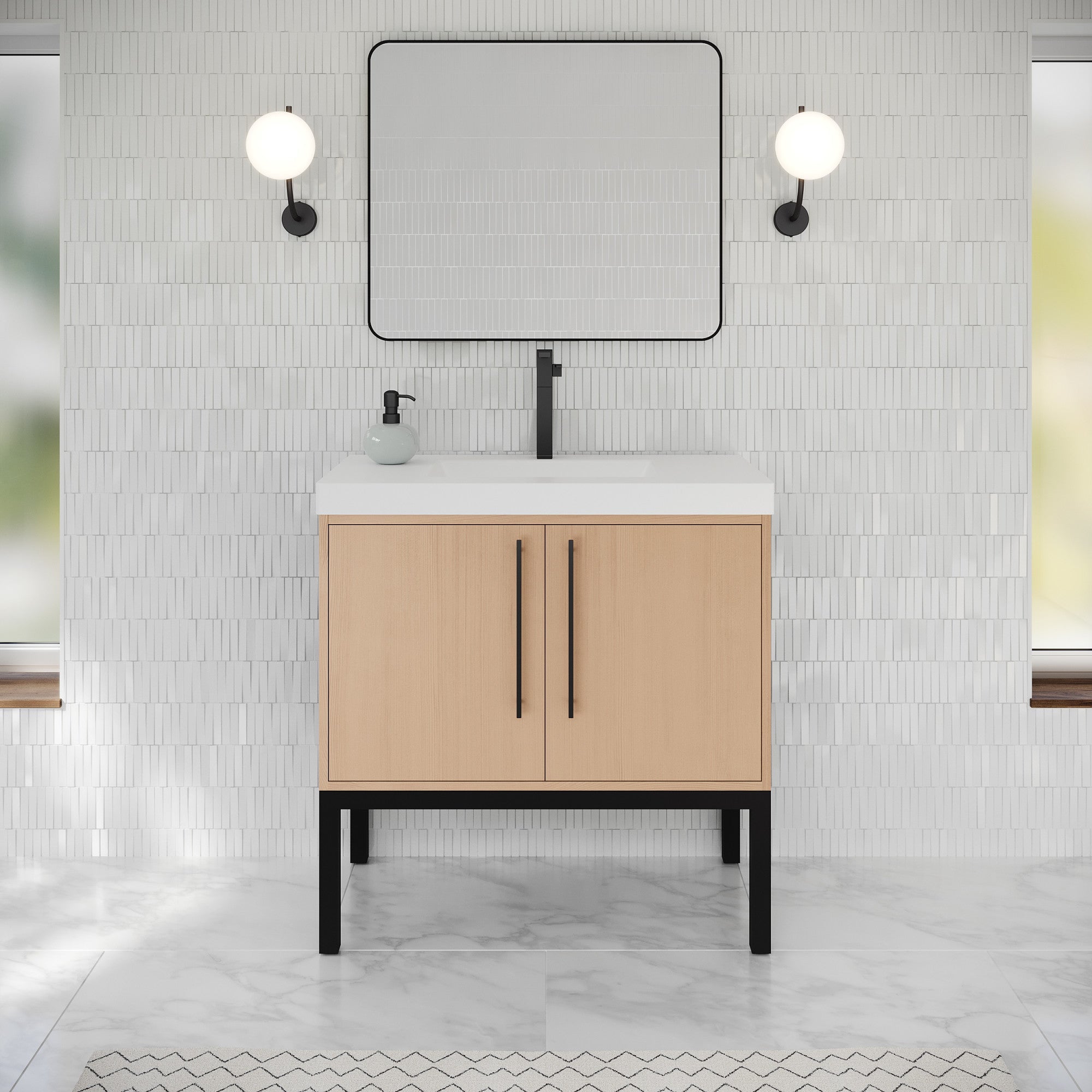 36" Tempest Vanity – Natural Oak