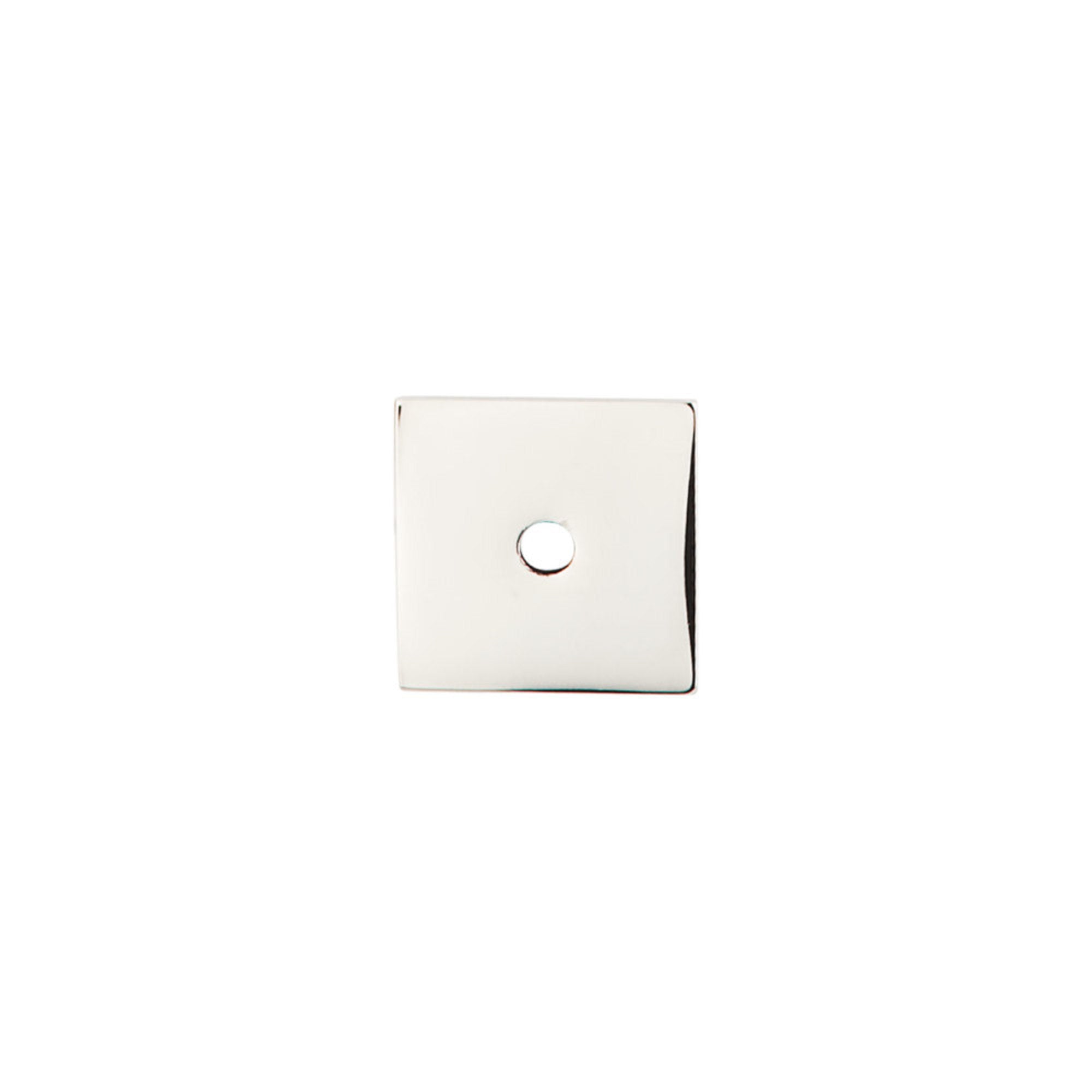 Square Knob Backplate - Polished Nickel