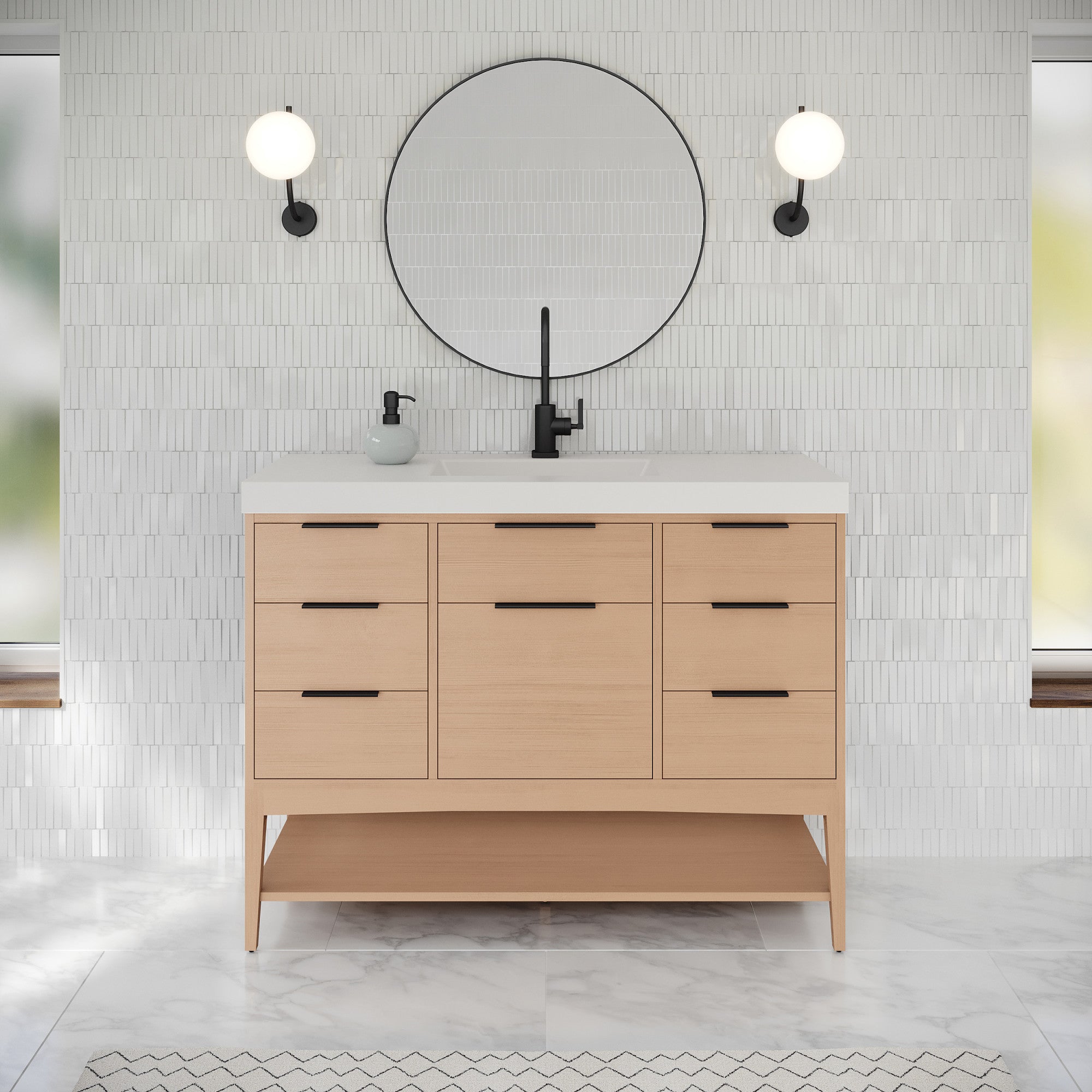 48" Gardner Vanity – Natural Oak