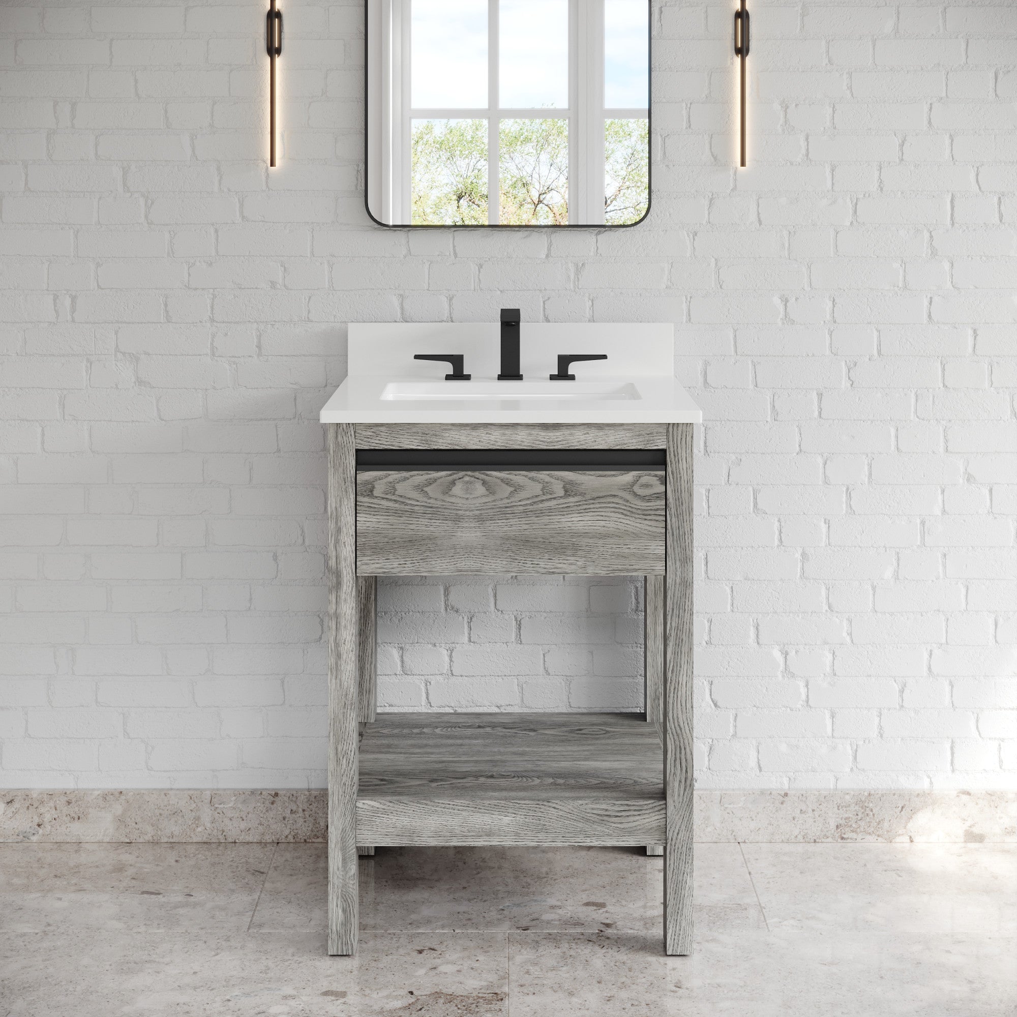 24" Jubilee Vanity – Weathered Grey