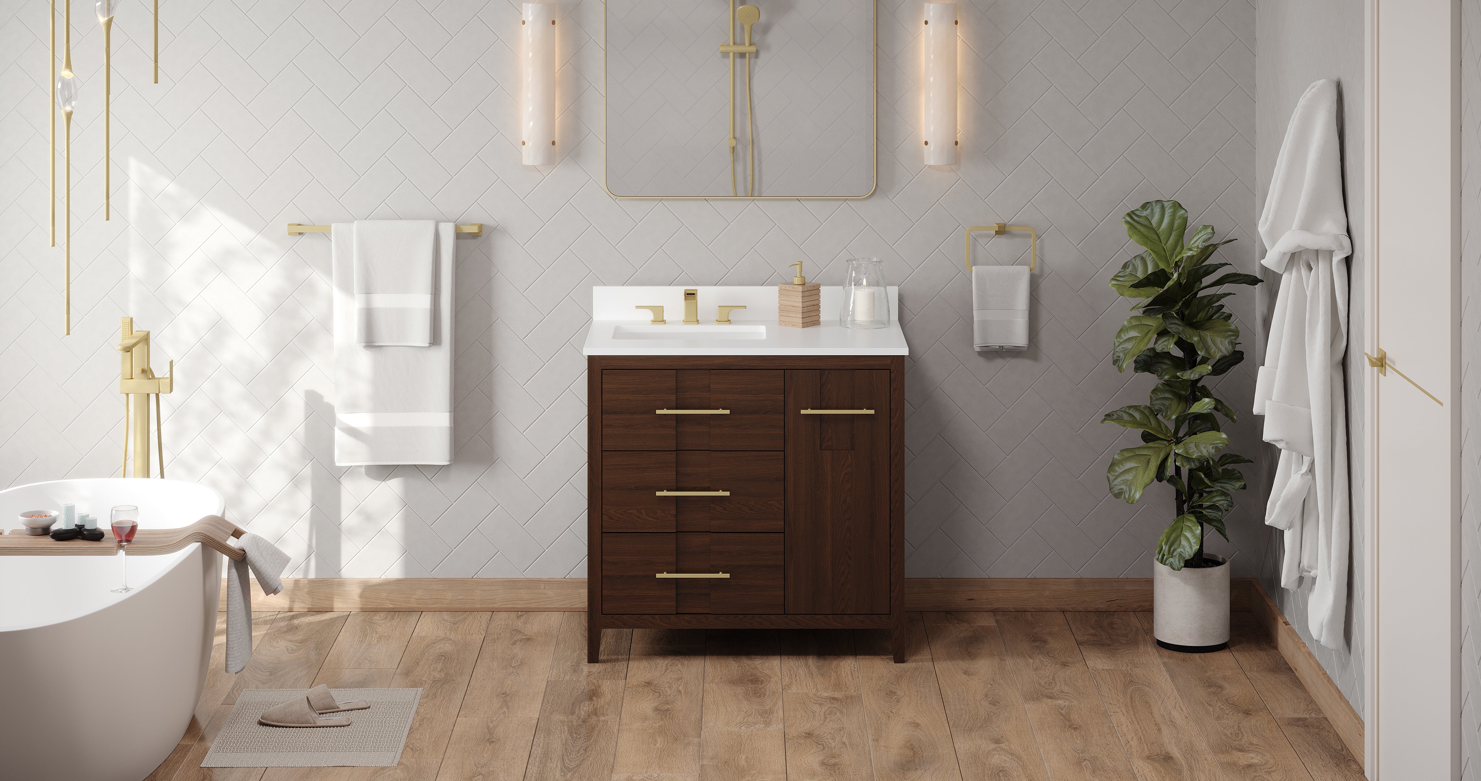 36" Katara Vanity – Left Offset