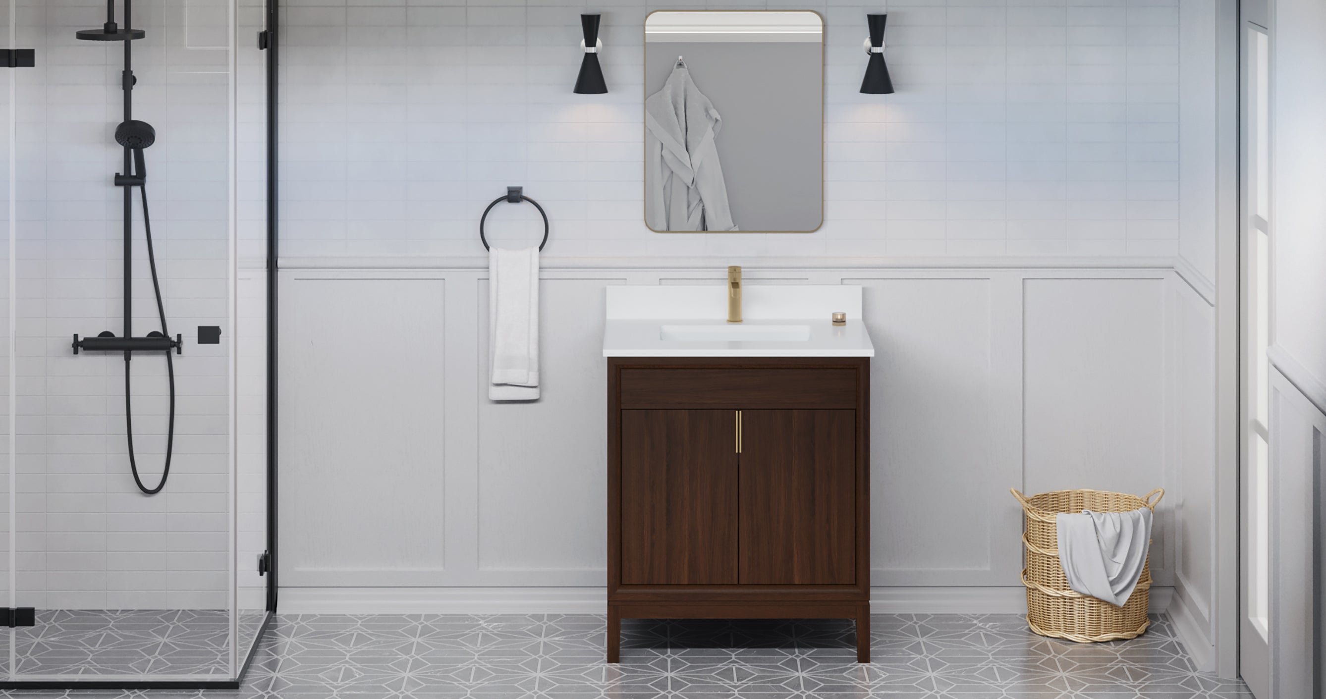 30" Theodora Vanity – Dark Walnut