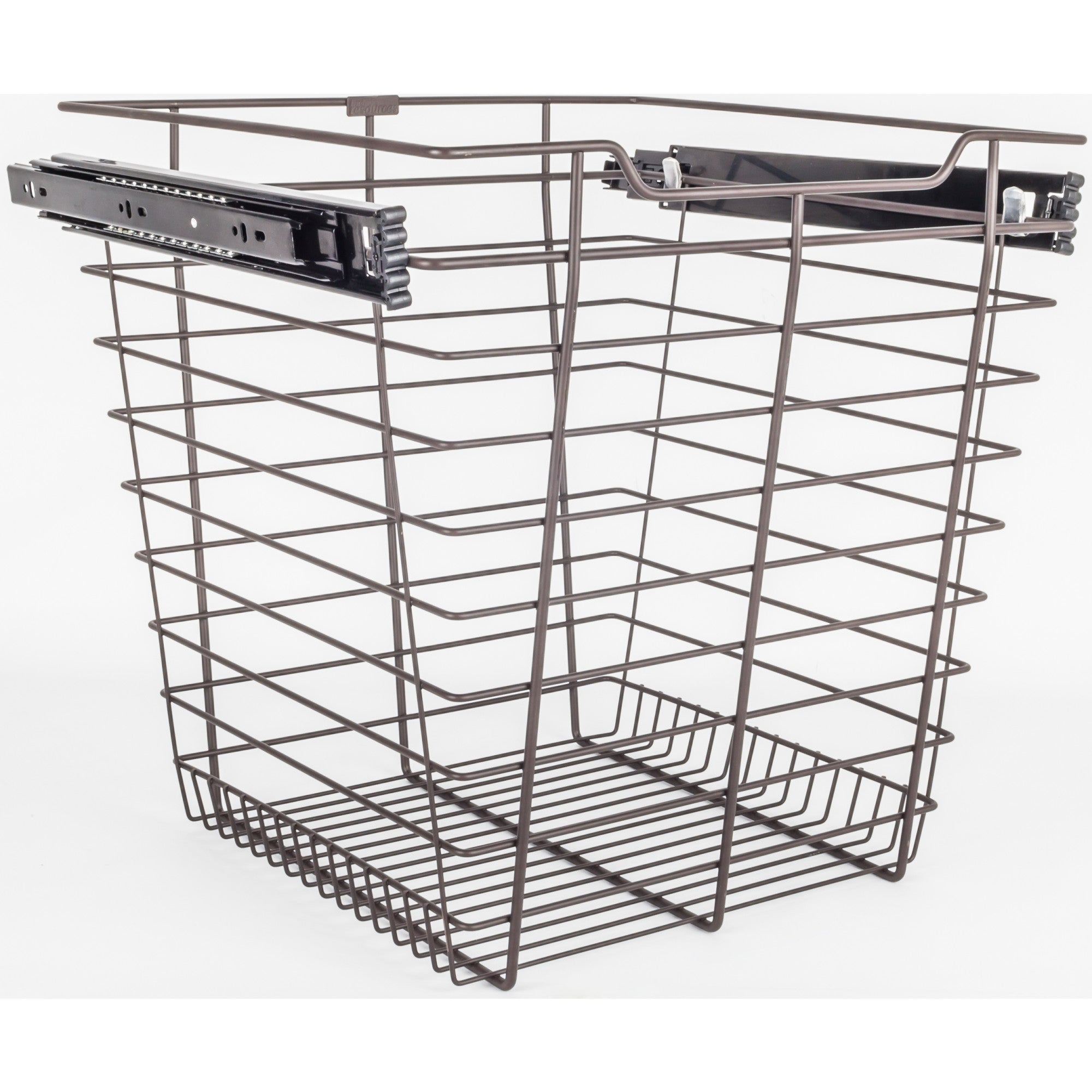Dark Bronze Closet Pullout Basket with Slides 14"D x 17"W x 17"H