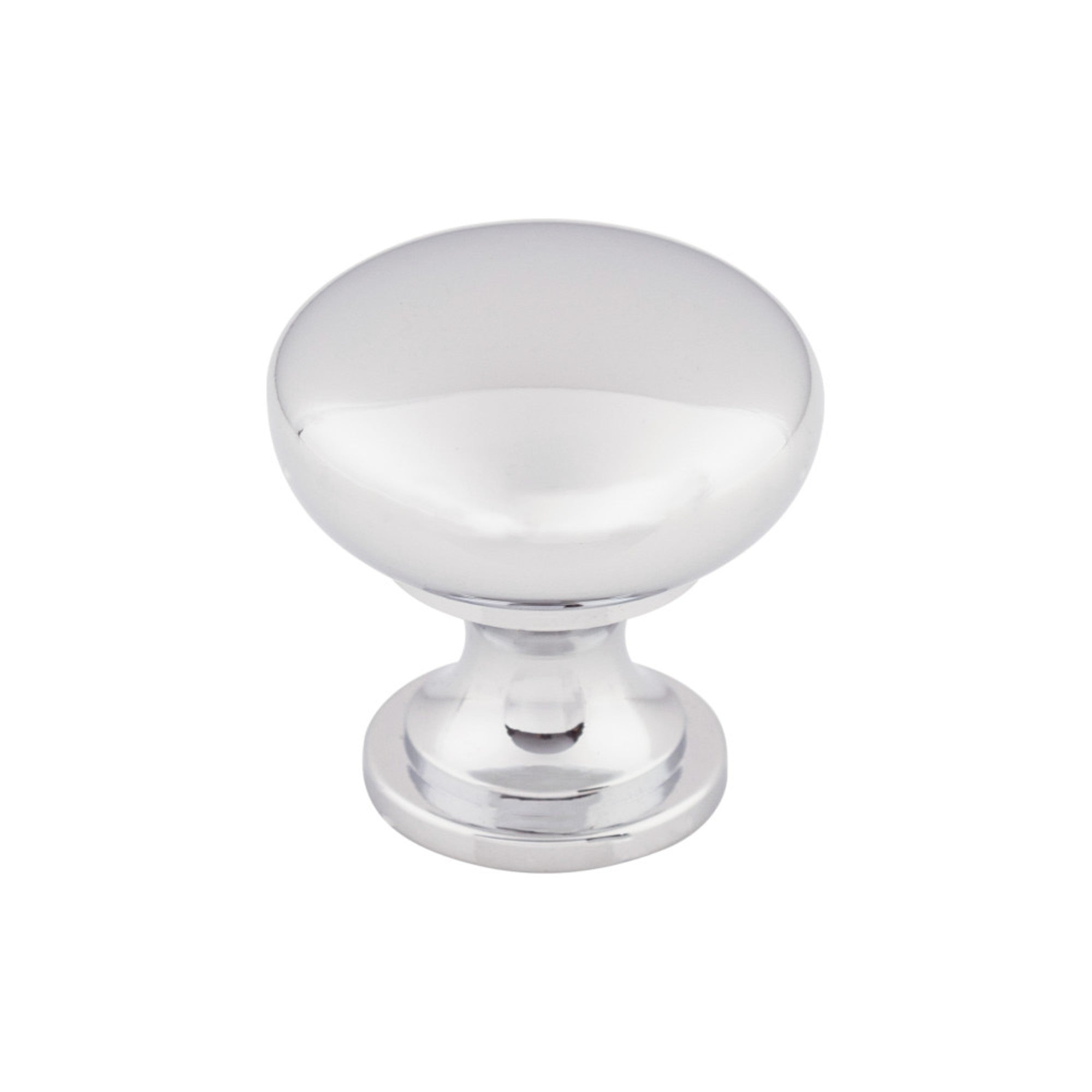 Hollow Round Round Knob - Polished Chrome