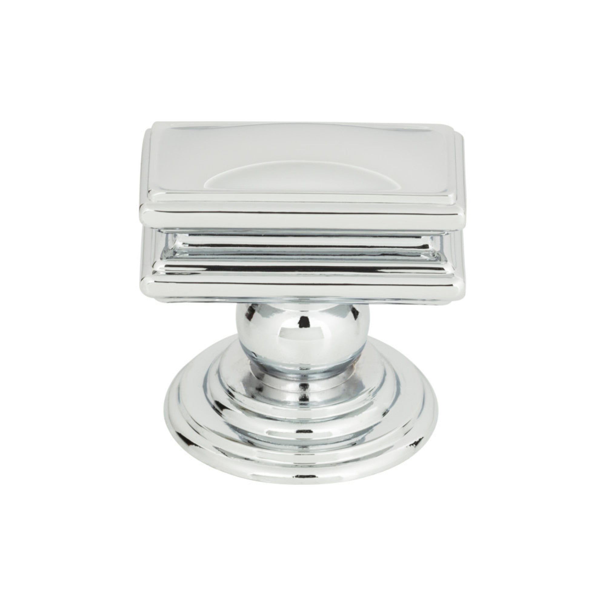 Campaign Rectangle Knob - Polished Chrome