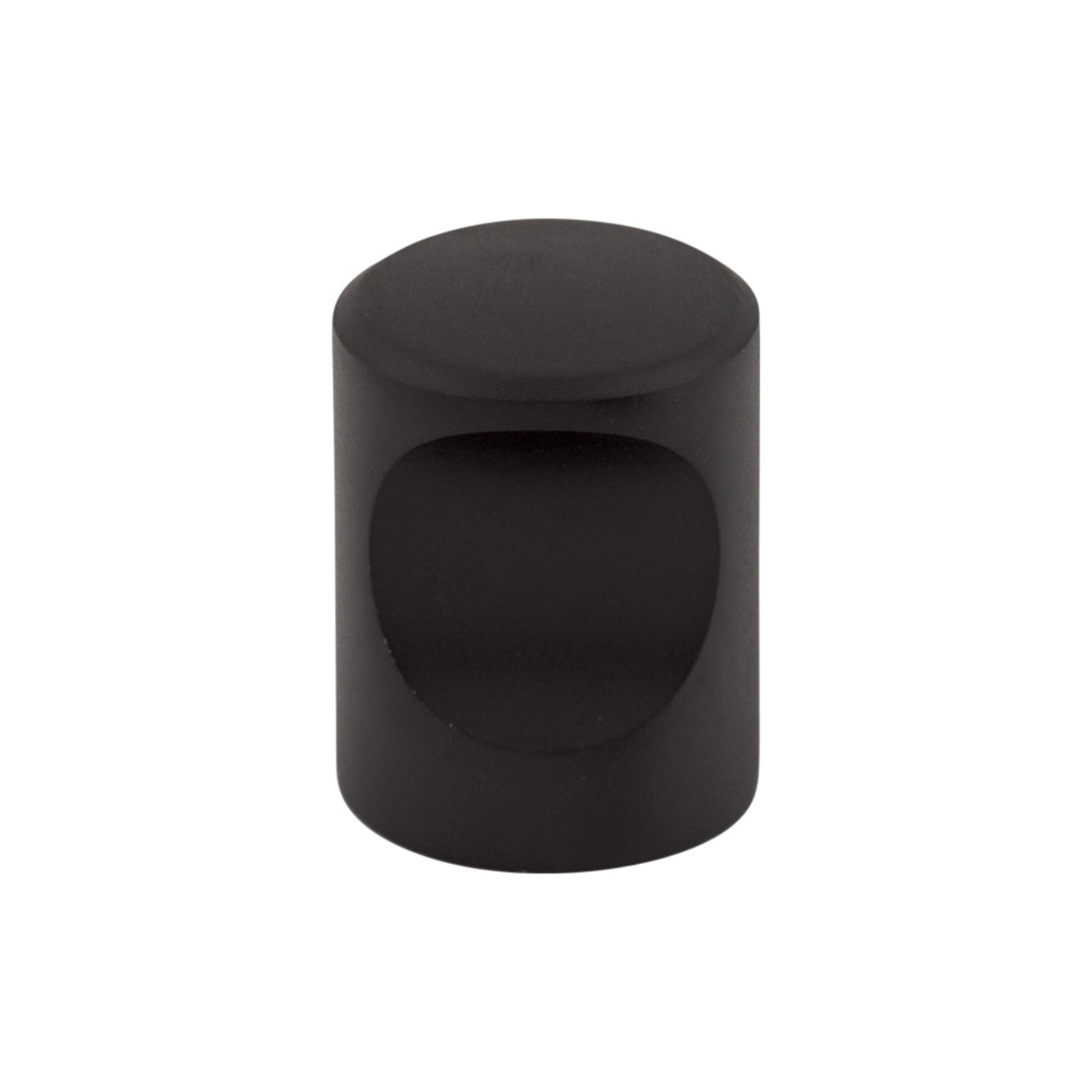 Indent Round Knob - Flat Black