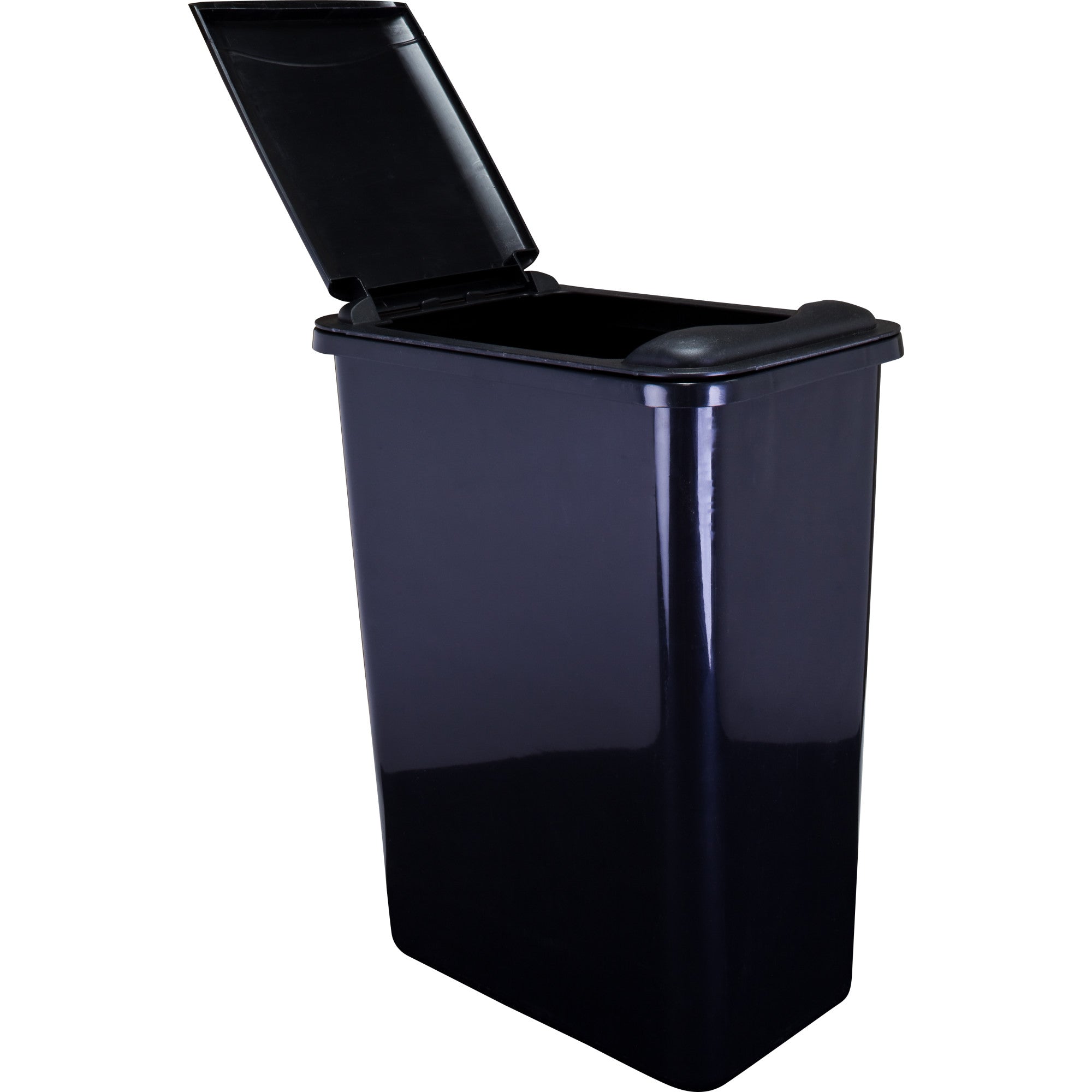 Box of 4 Black 35 Quart Plastic Waste Containers