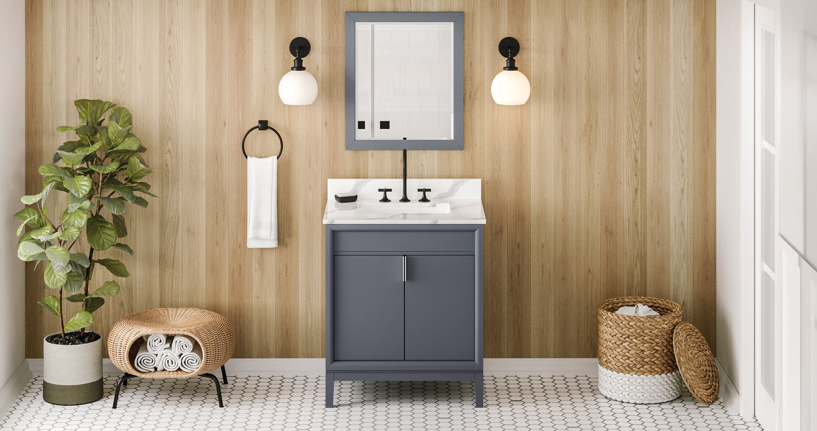 30" Theodora Vanity – Blue Steel