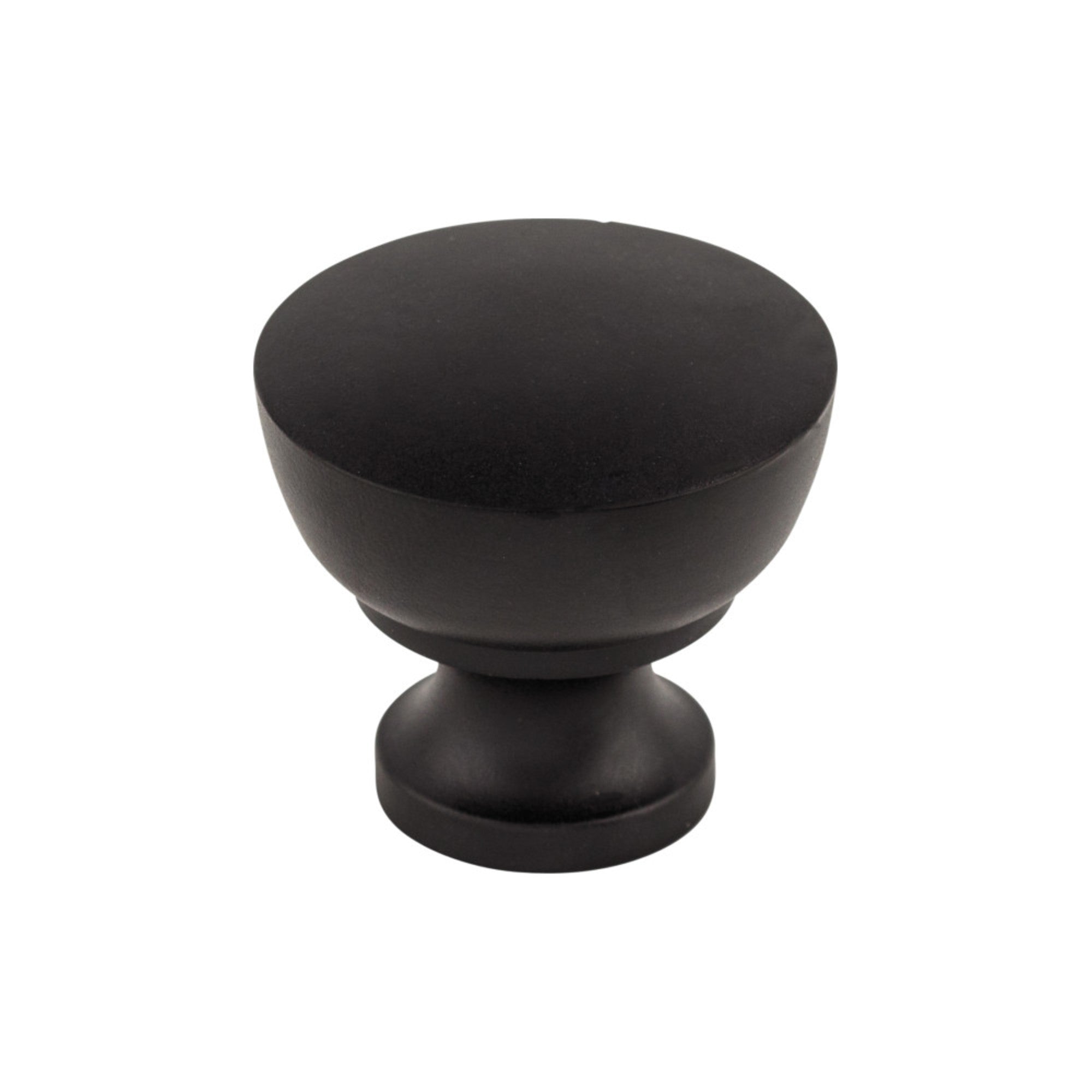 Bergen 1 1/4" Diameter Round Knob - Flat Black