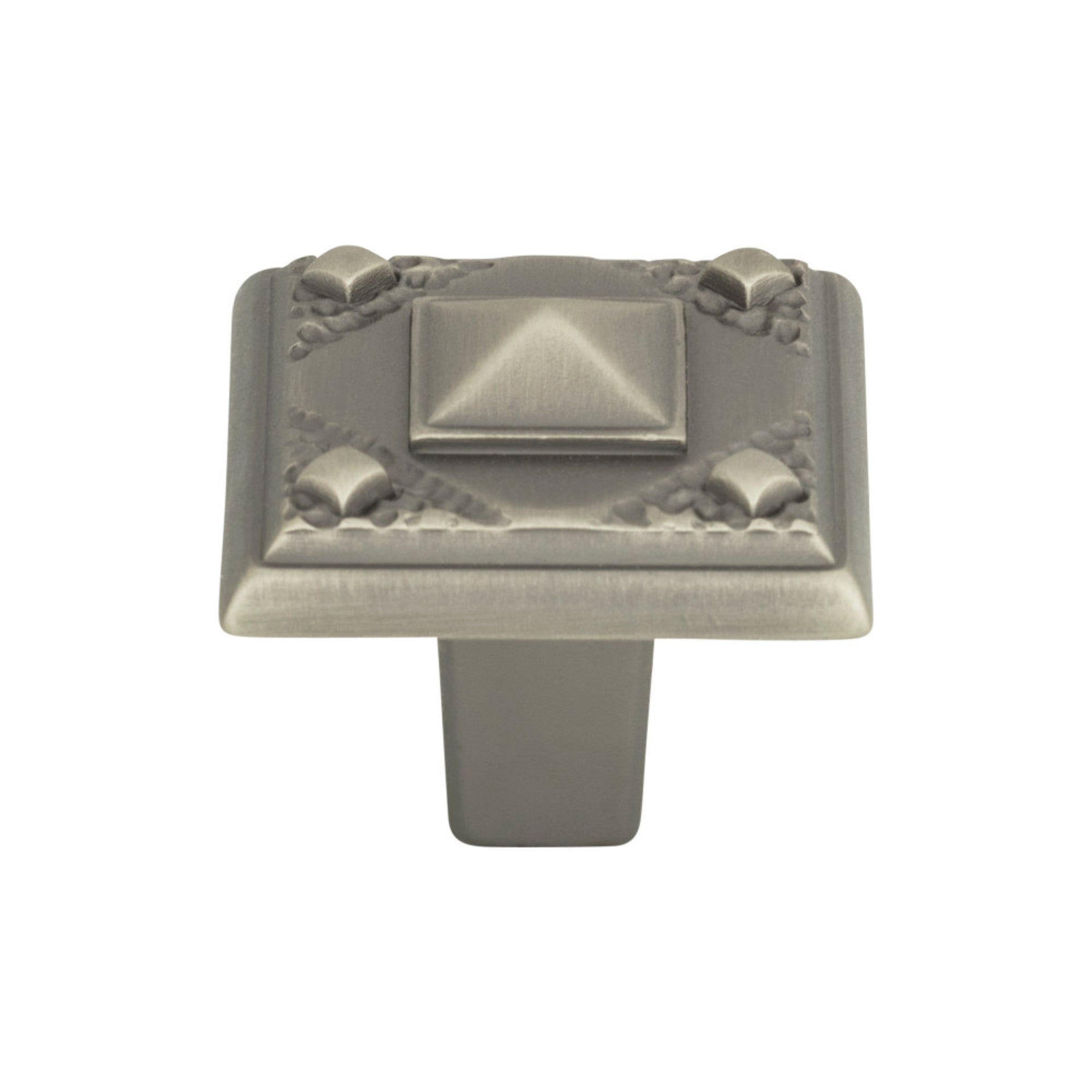 Craftsman Square Knob - Pewter