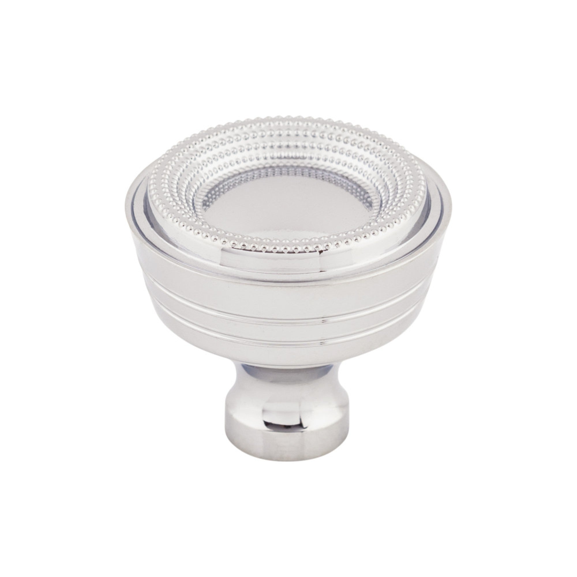 Beaded 1 5/16" Diameter Round Knob - Polished Chrome
