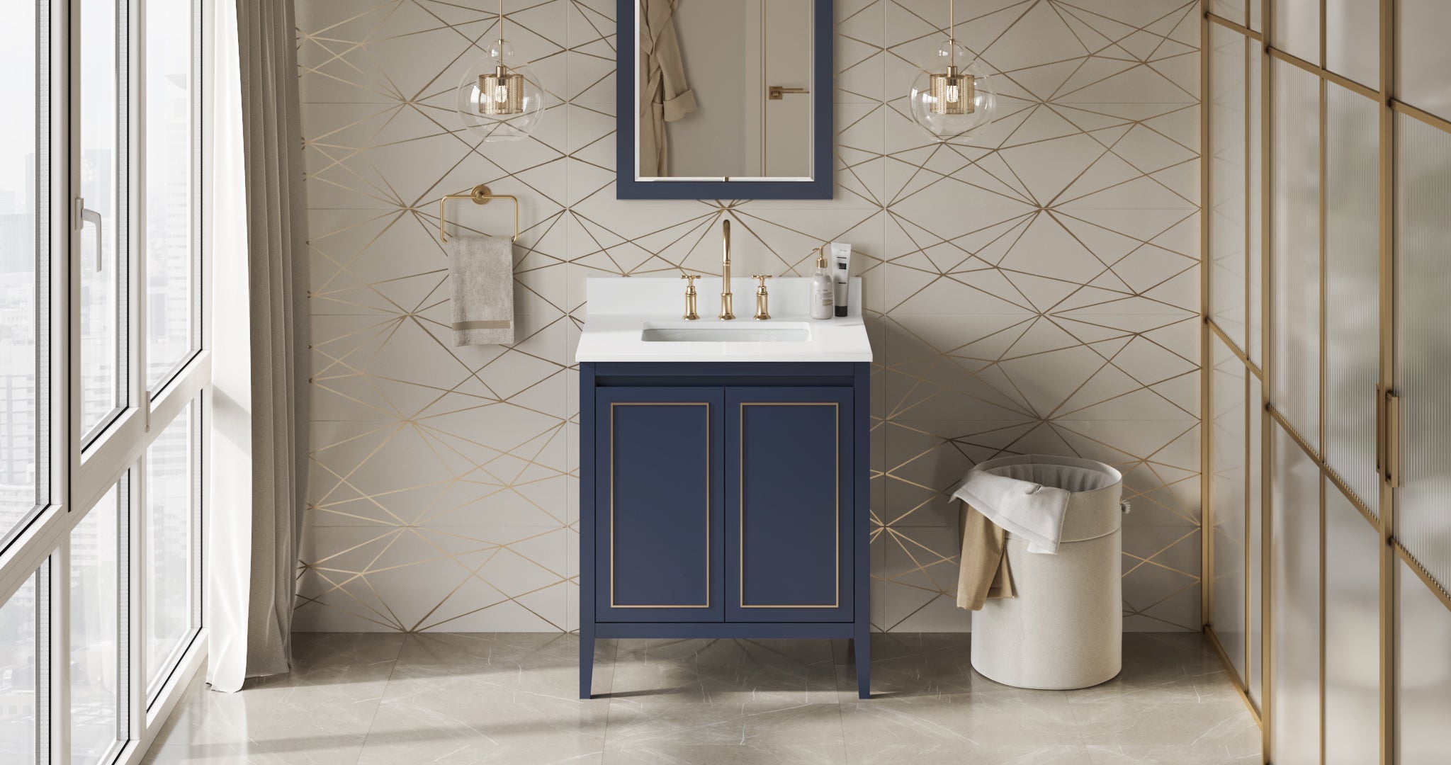 30" Percival Vanity – Hale Blue