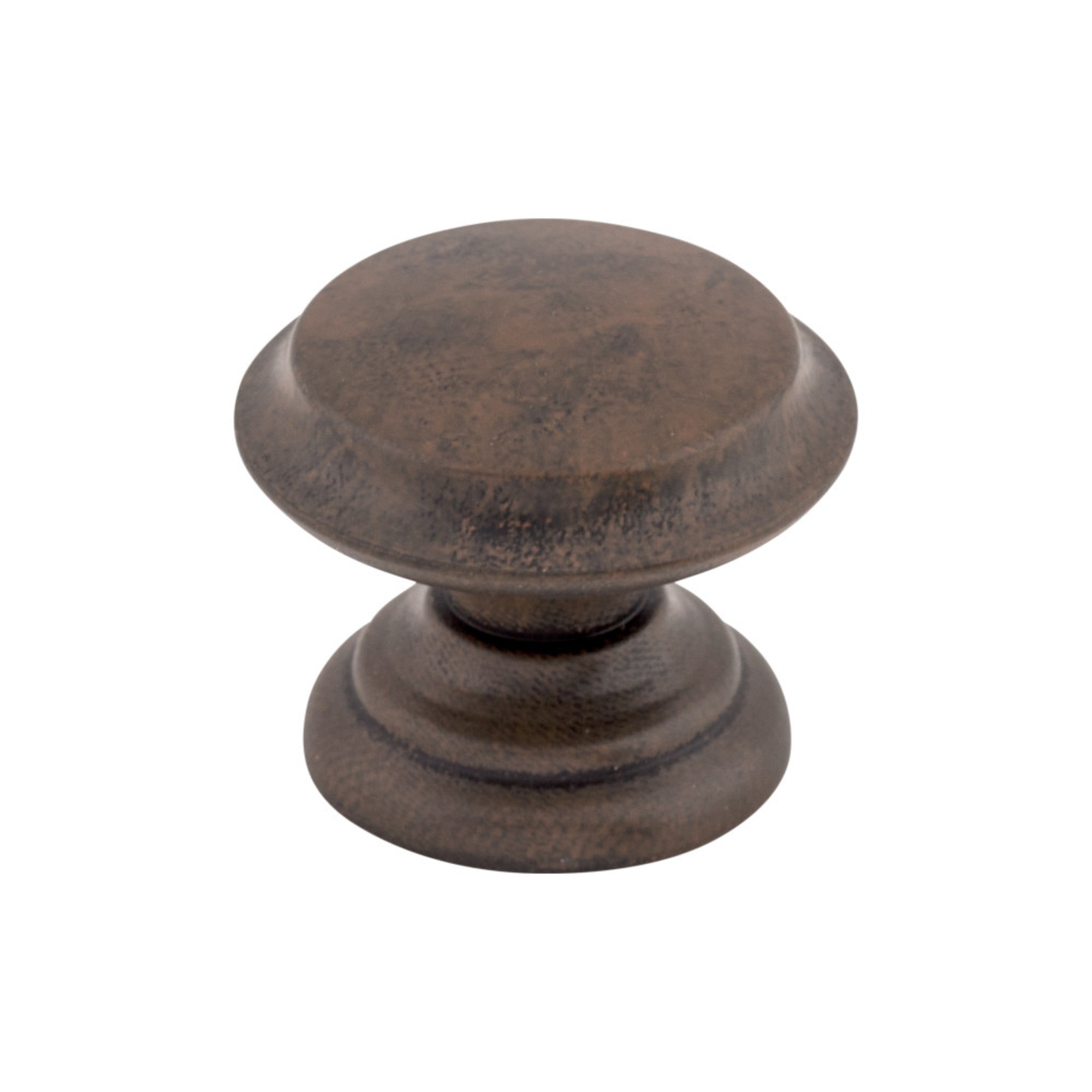 Flat Top 1 3/8" Diameter Round Knob - Patina Rouge