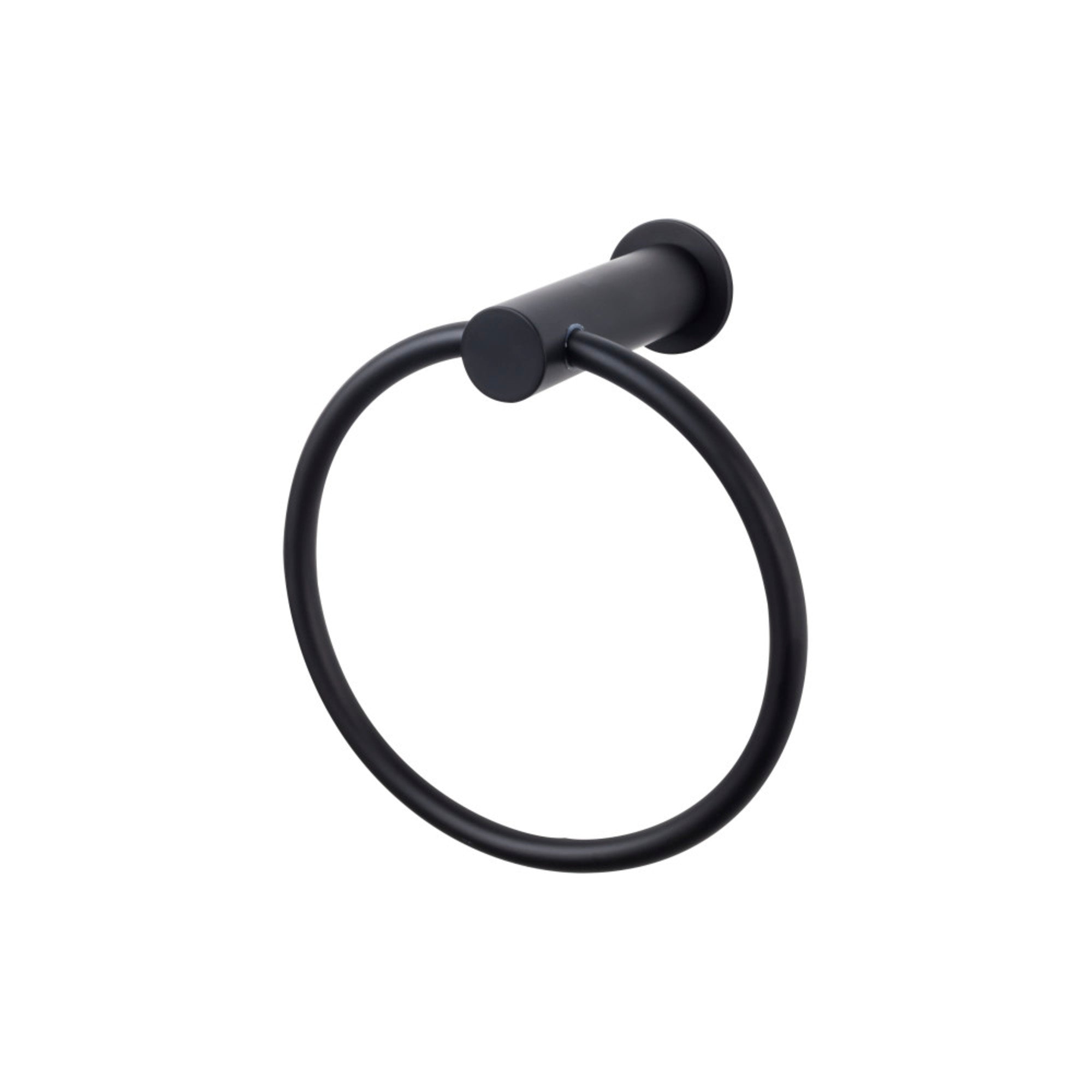 TOP BATH (R) Hopewell Bath  Towel Ring - Flat Black