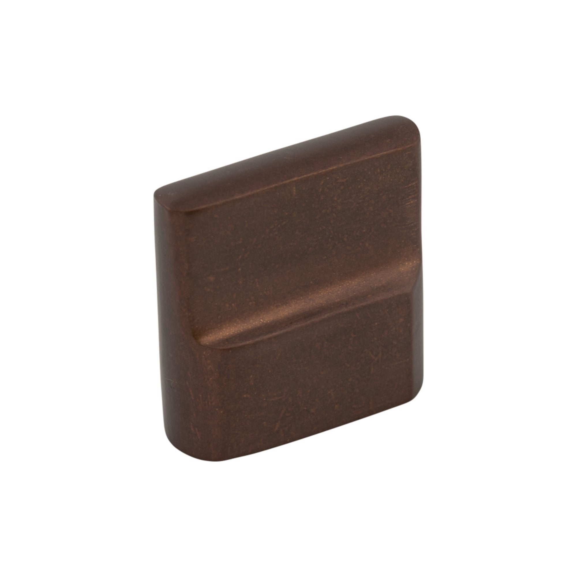 Aspen Flat Sided 7/8" Center to Center Rectangle Knob - Mahogany Bronze