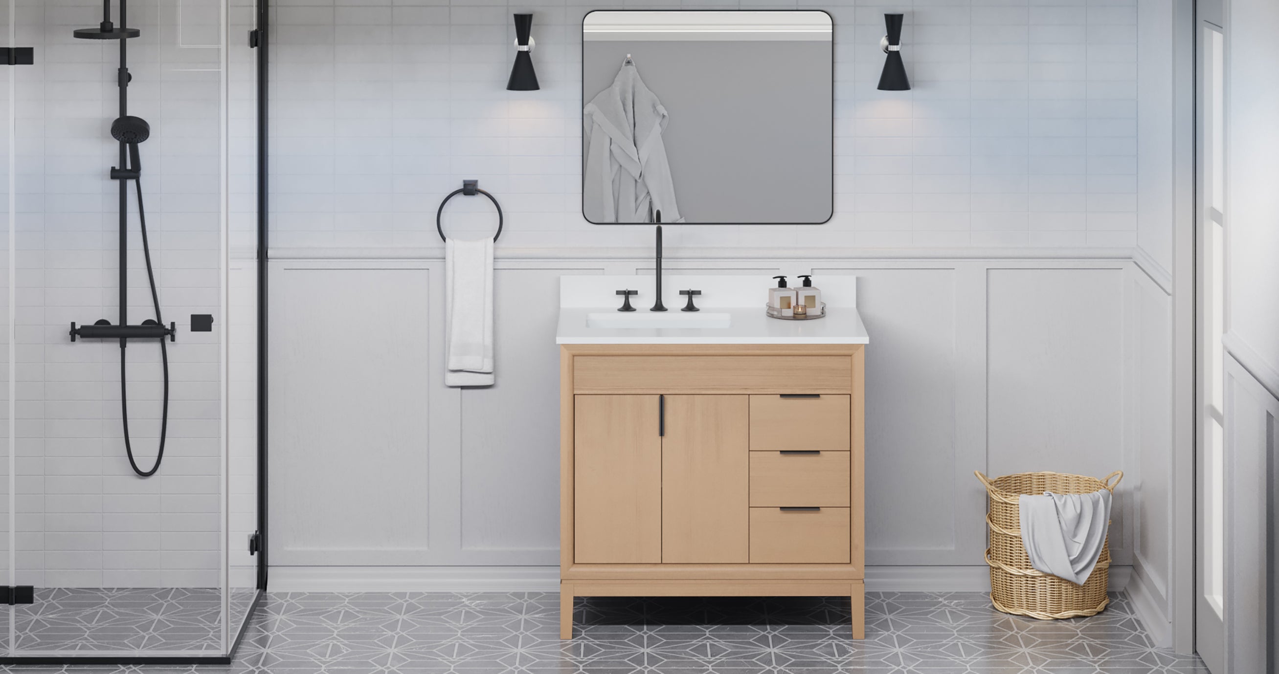 36" Theodora Vanity – Natural Oak