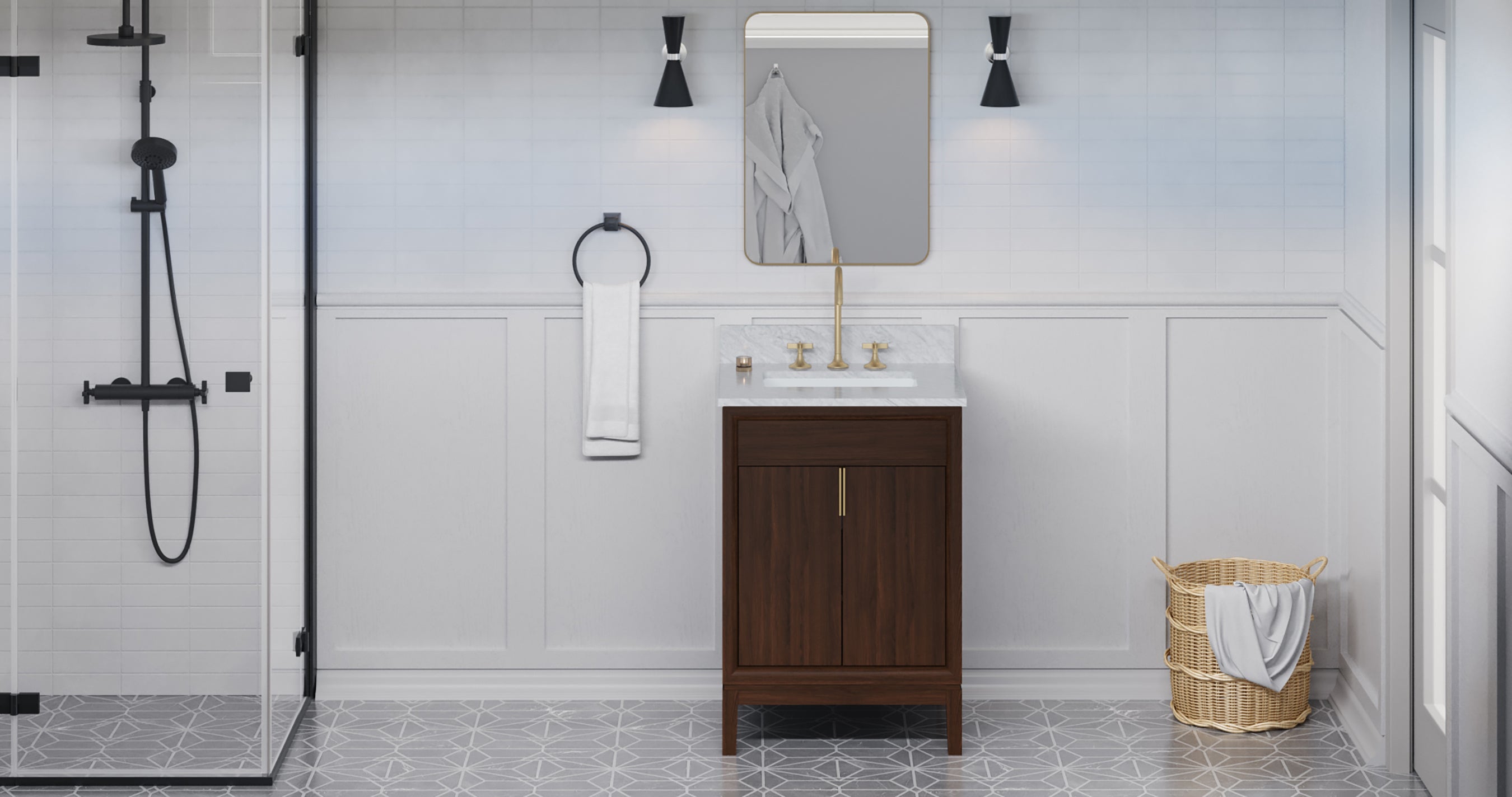 24" Theodora Vanity – Dark Walnut