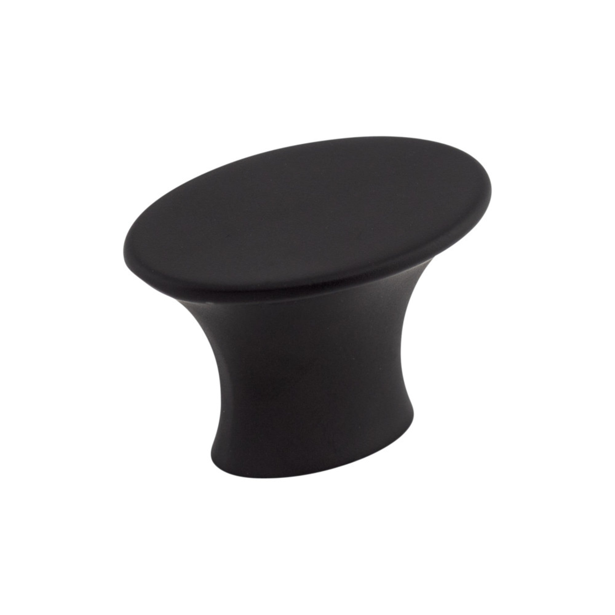 Edgewater 1 5/16" Length Oval Knob - Flat Black