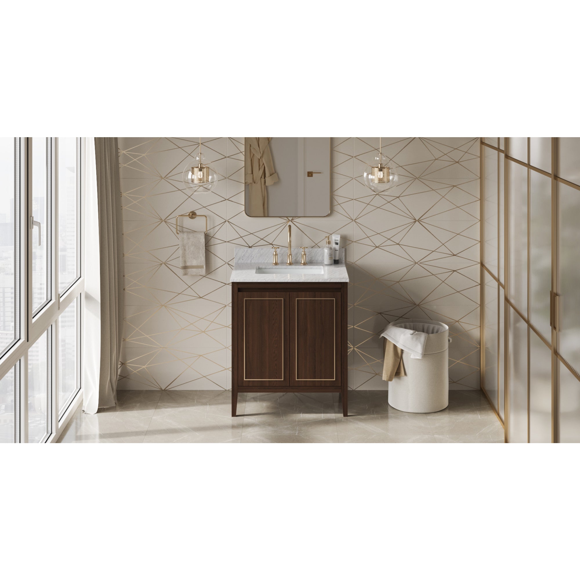 30" Percival Vanity – Dark Walnut