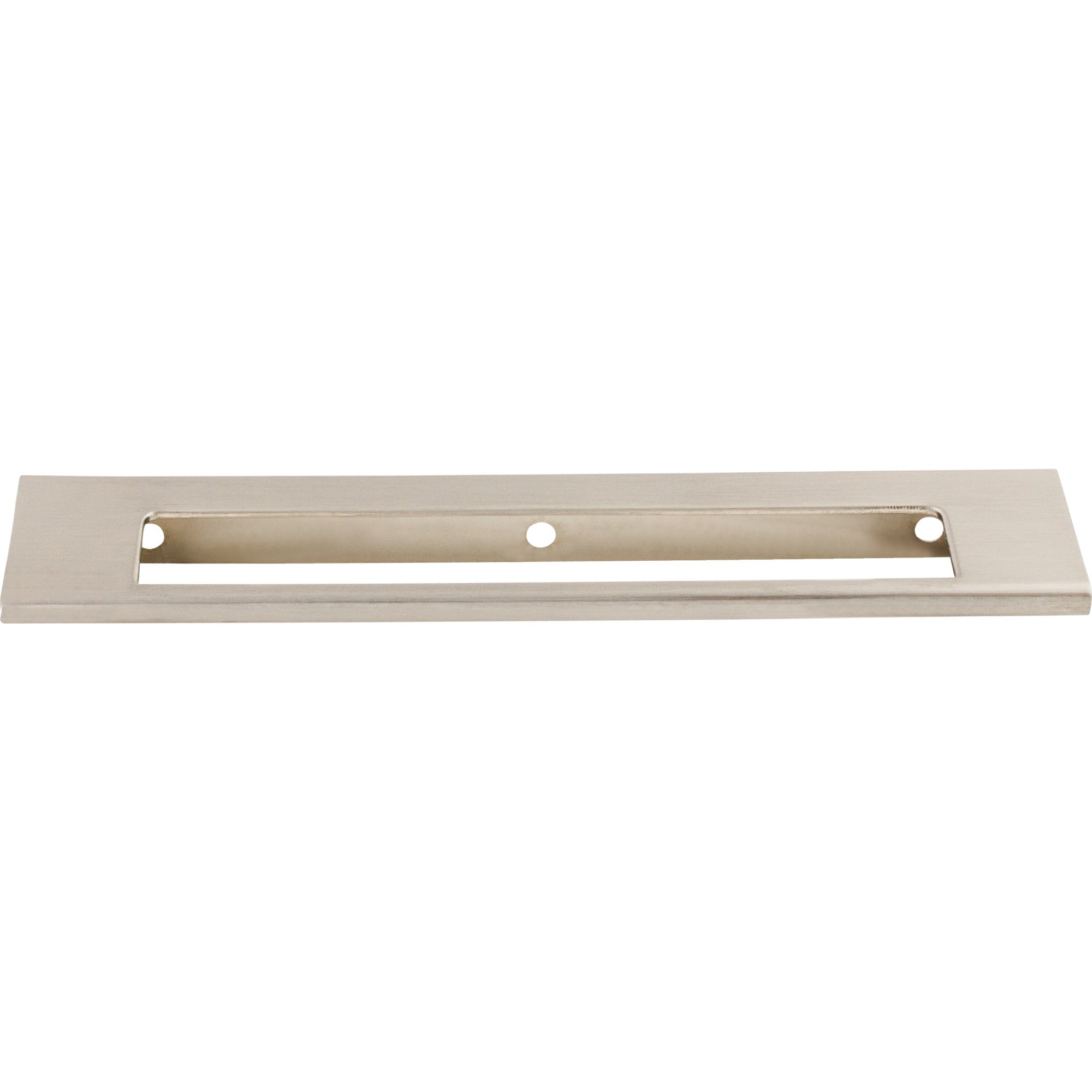 Europa Cut Out 6" Center to Center Finger Pull - Brushed Satin Nickel