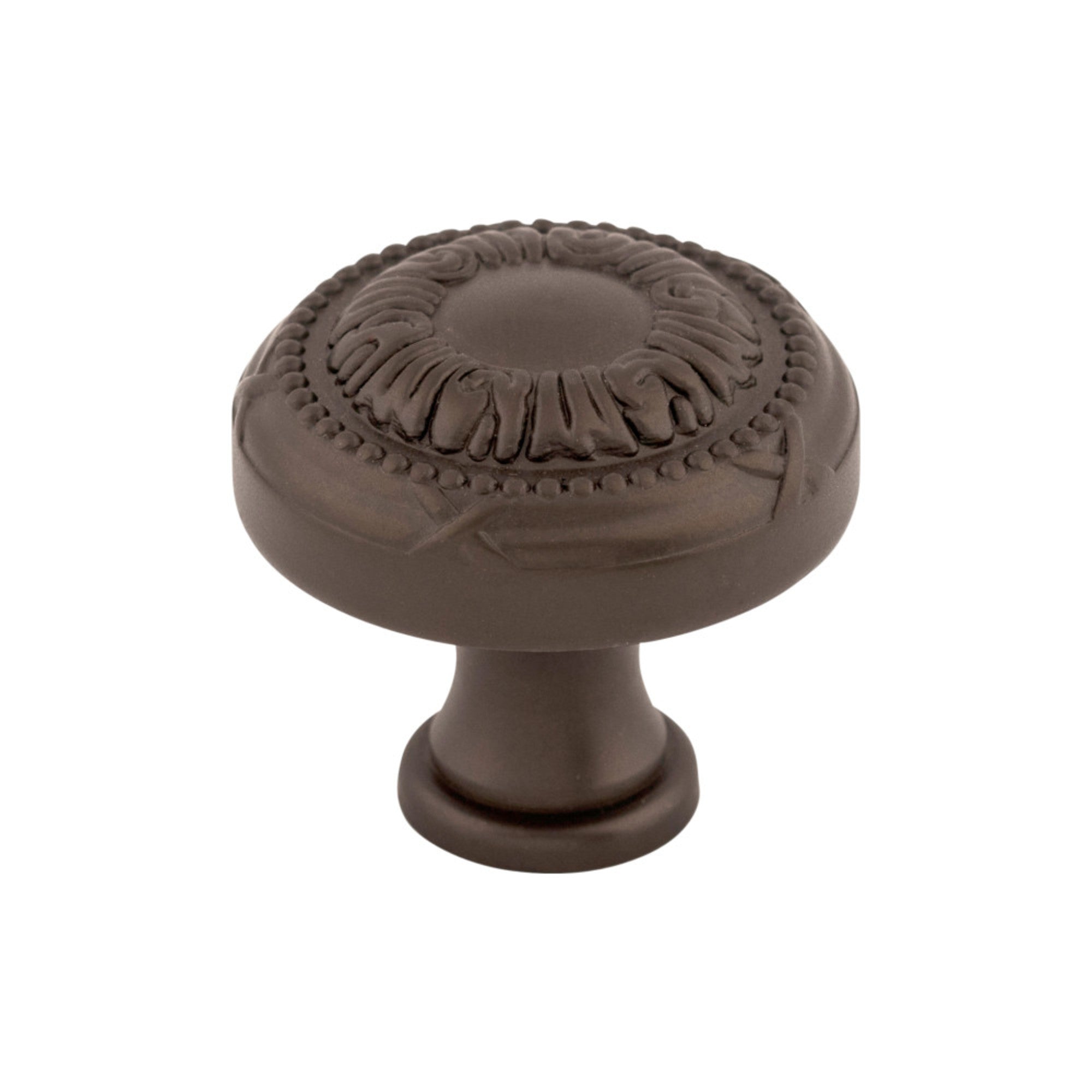 Ribbon 1 1/4" Diameter Round Knob - Oil Rubbed Bronze