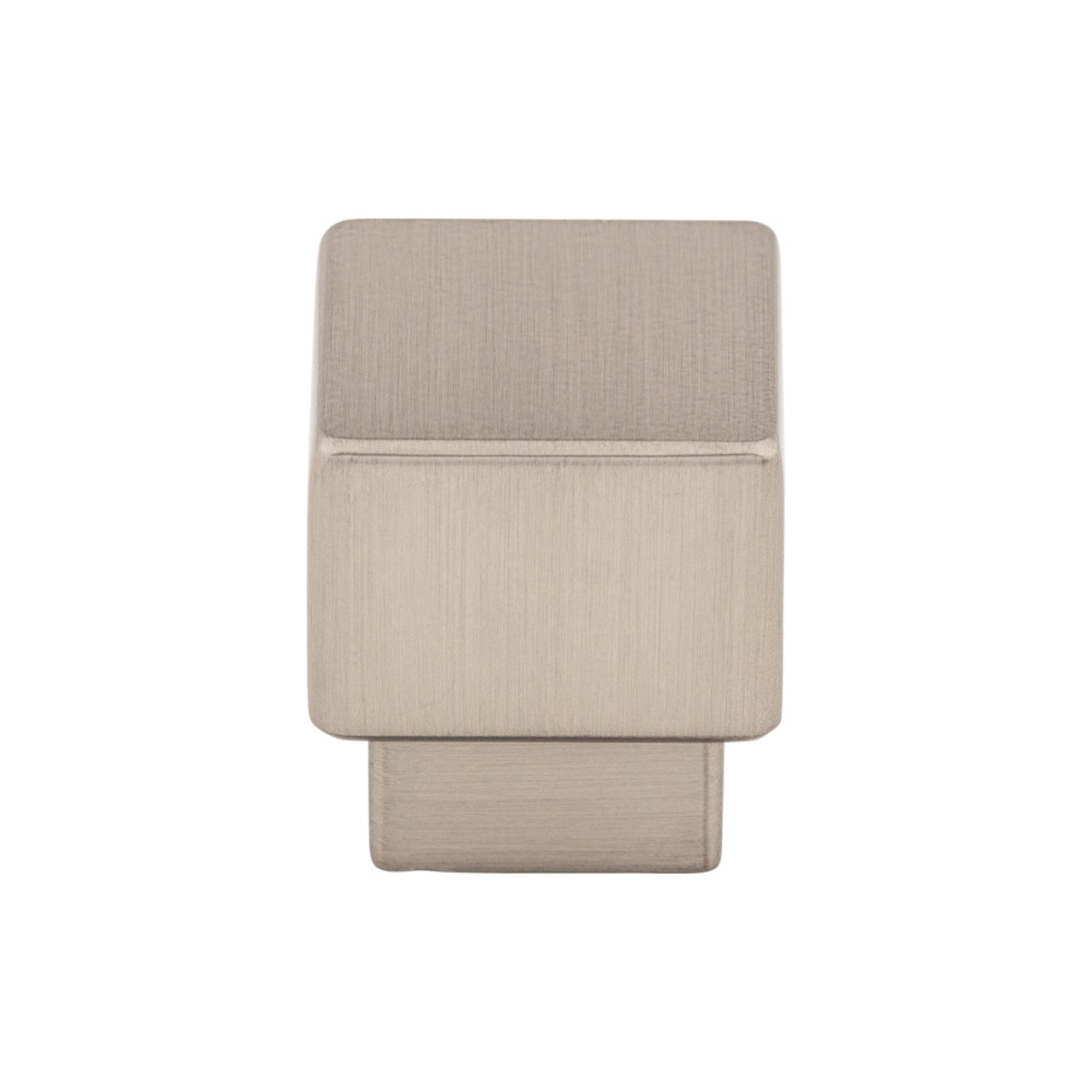 Tapered Square Knob - Brushed Satin Nickel