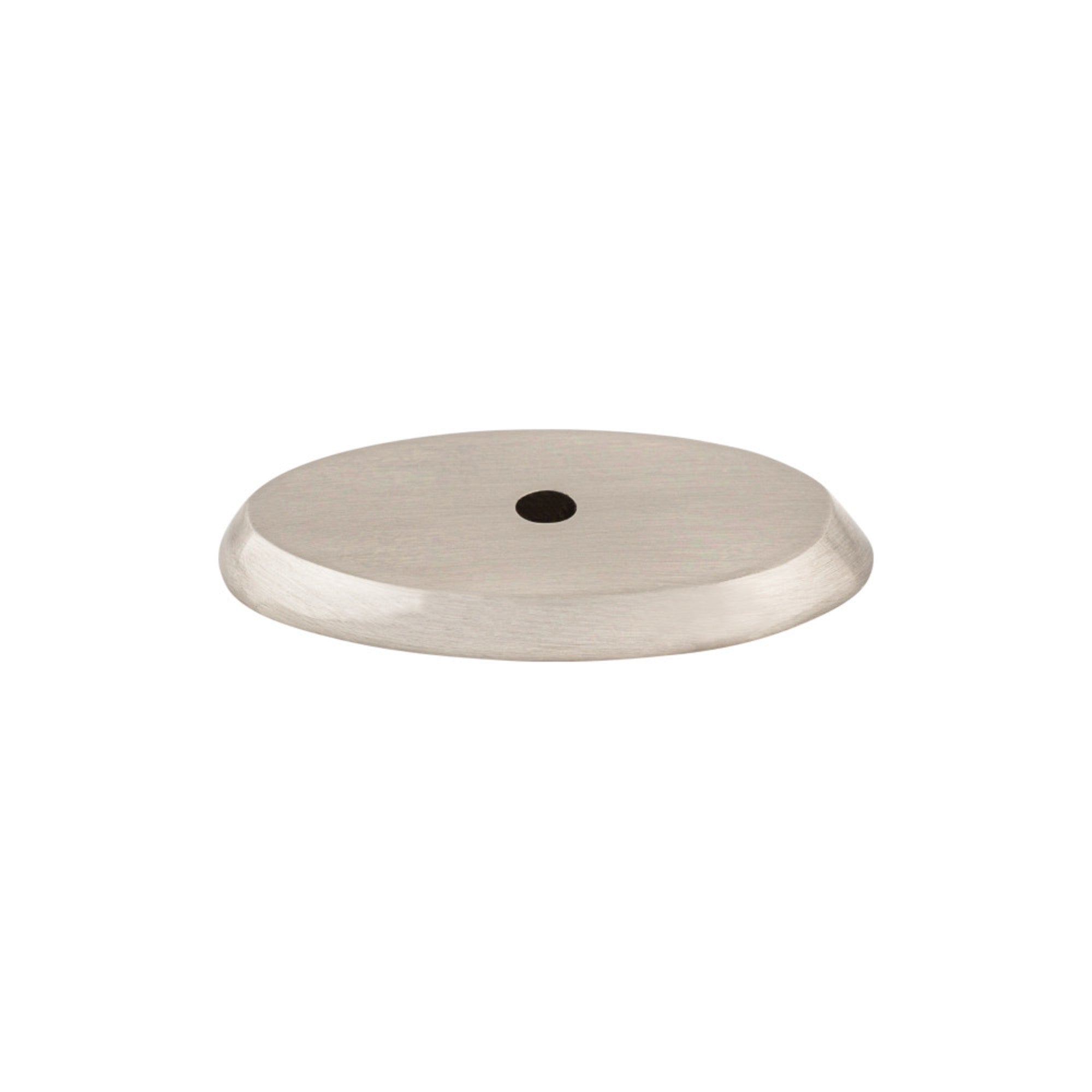 Aspen II Oval Knob Backplate - Brushed Satin Nickel