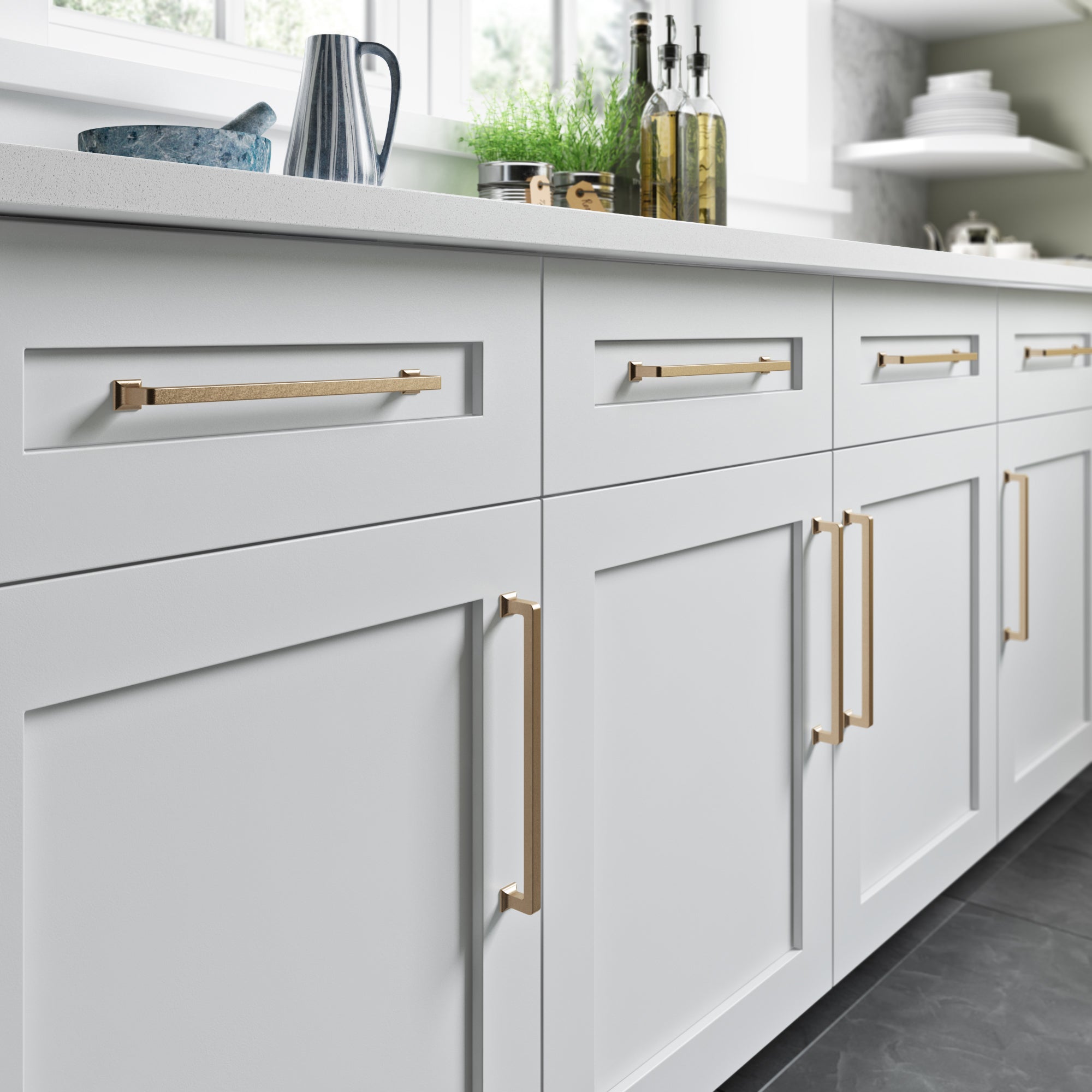 Ascendra 9" Center to Center Bar Pull - Honey Bronze