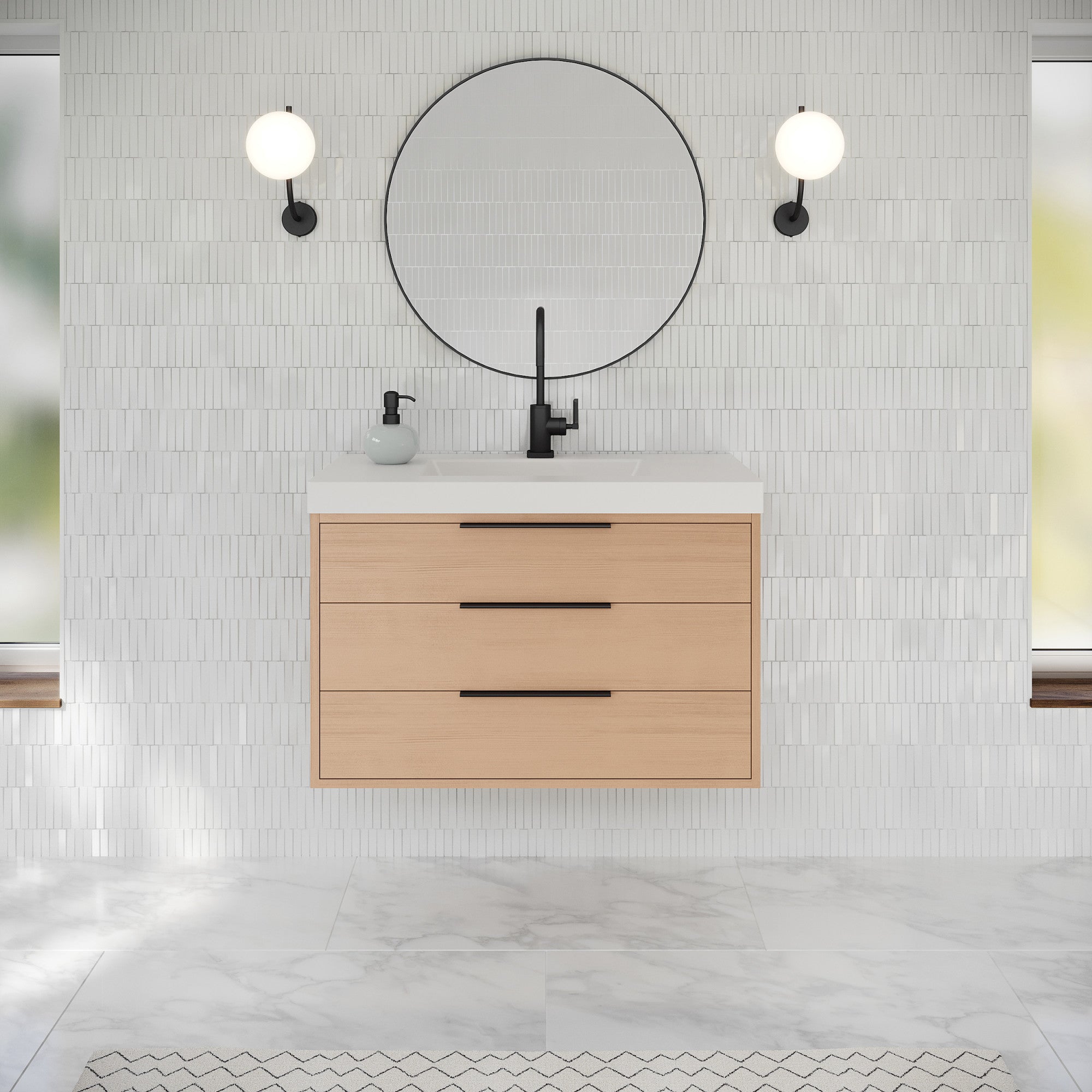 36" Gardner Vanity – Natural Oak