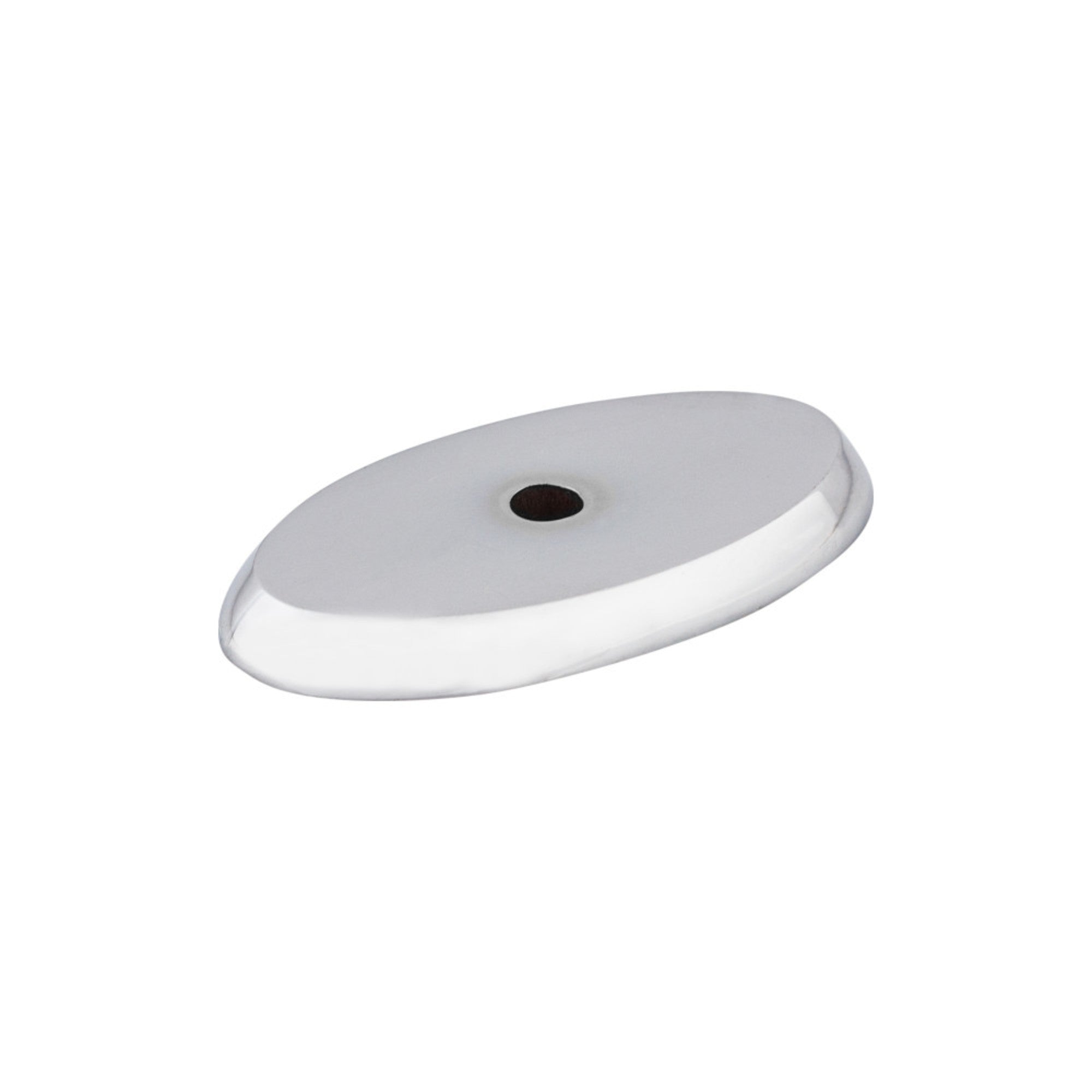 Aspen II Oval Knob Backplate - Polished Chrome