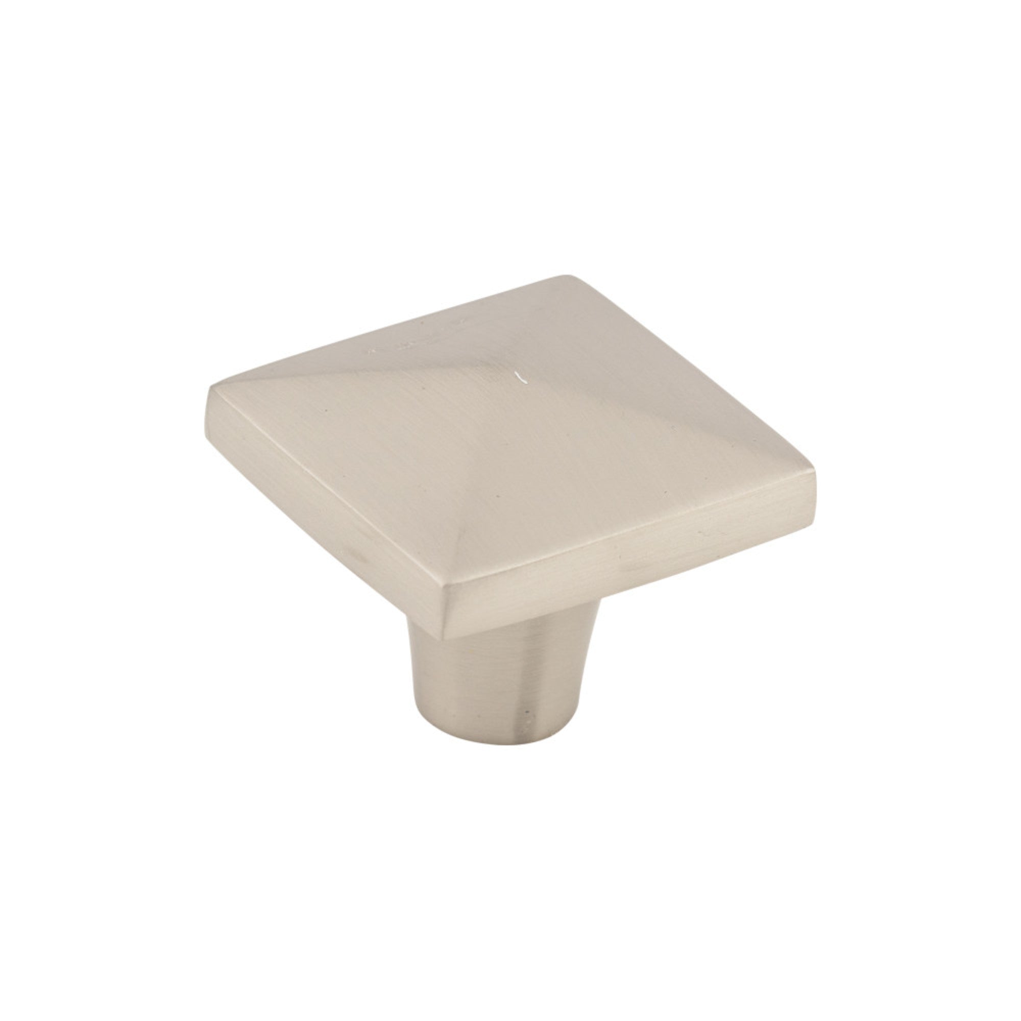 Aspen II 1 1/2" Length Square Knob - Brushed Satin Nickel