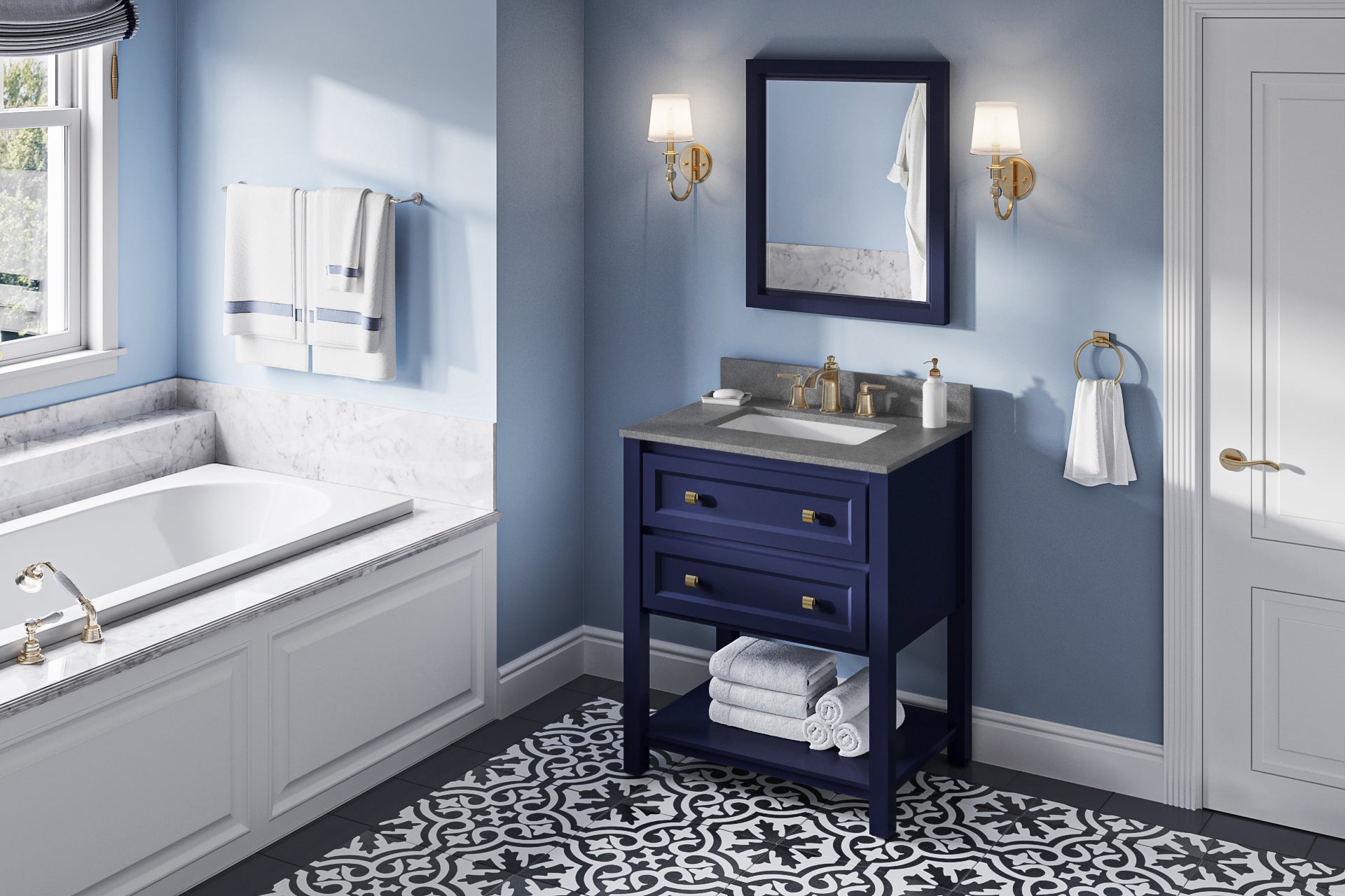 30" Adler Vanity – Hale Blue