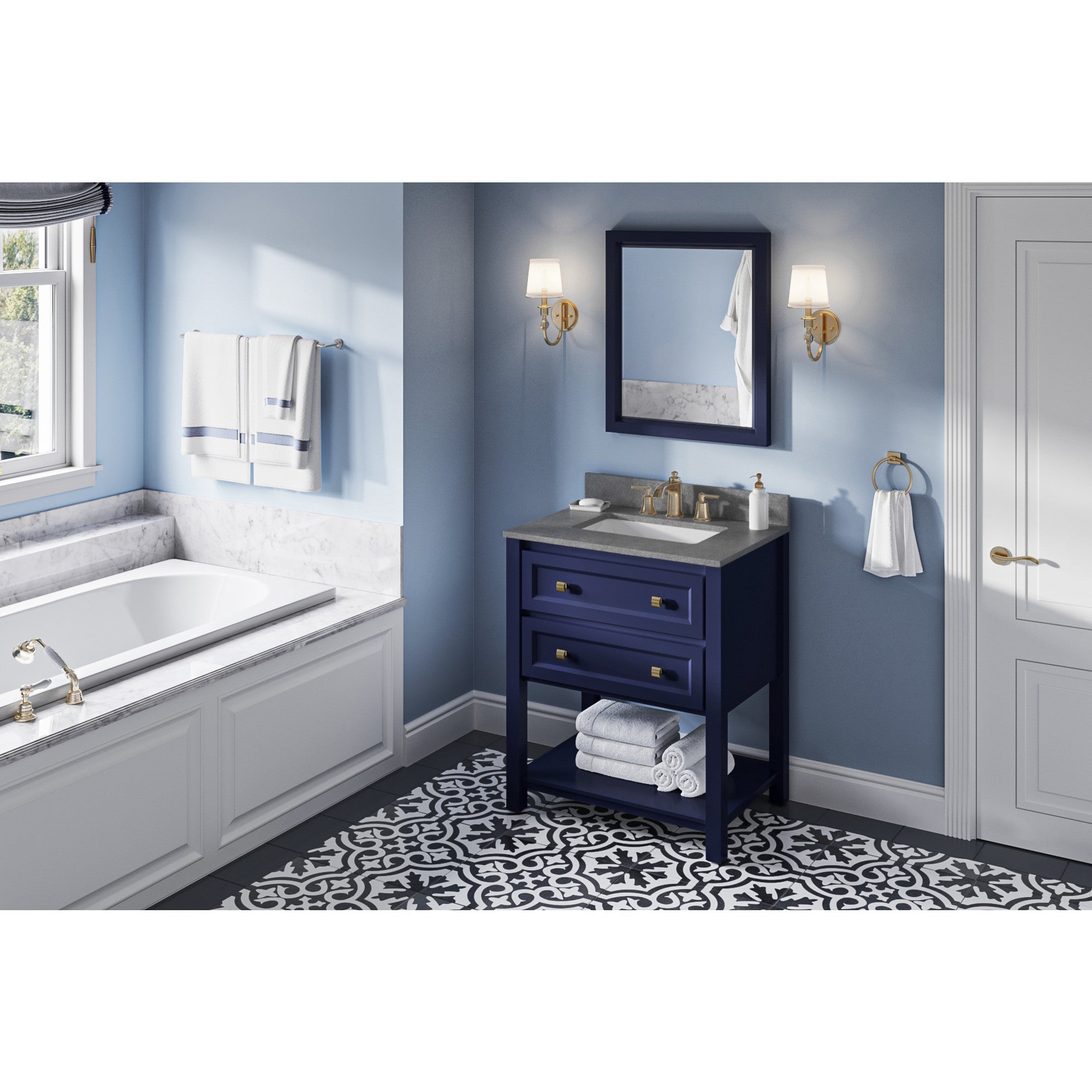 30" Adler Vanity – Hale Blue