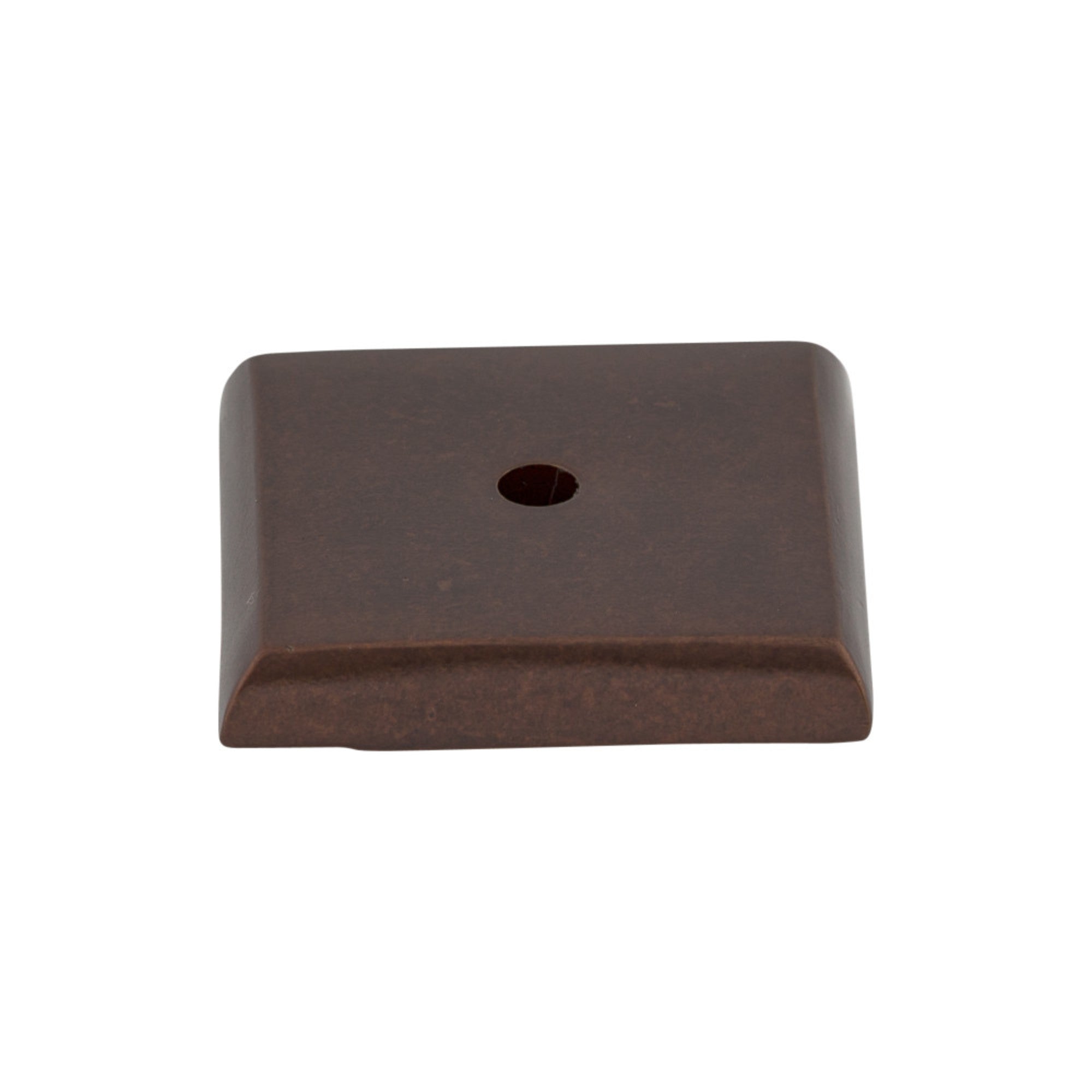 Aspen Square Knob Backplate - Mahogany Bronze