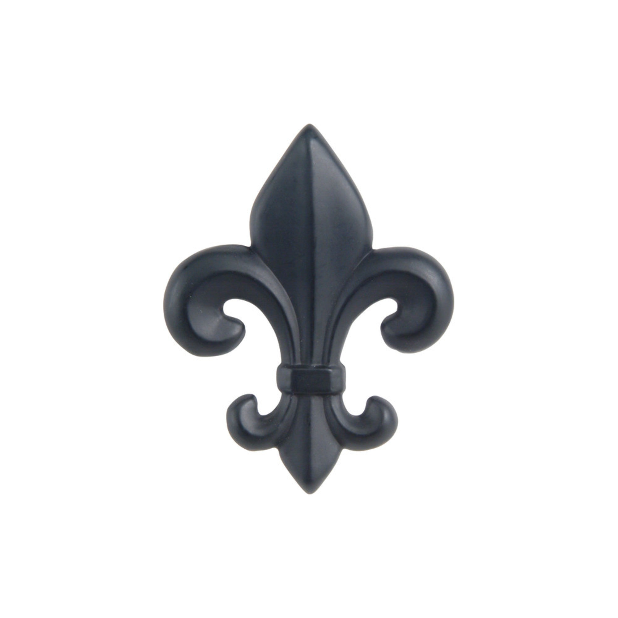 Fleur de lys Novelty Knob - Matte Black
