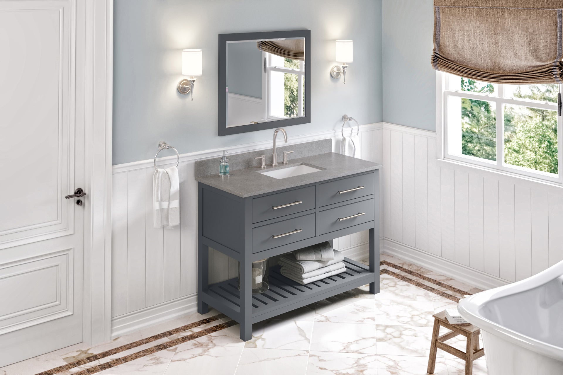 48" Wavecrest Vanity – Grey