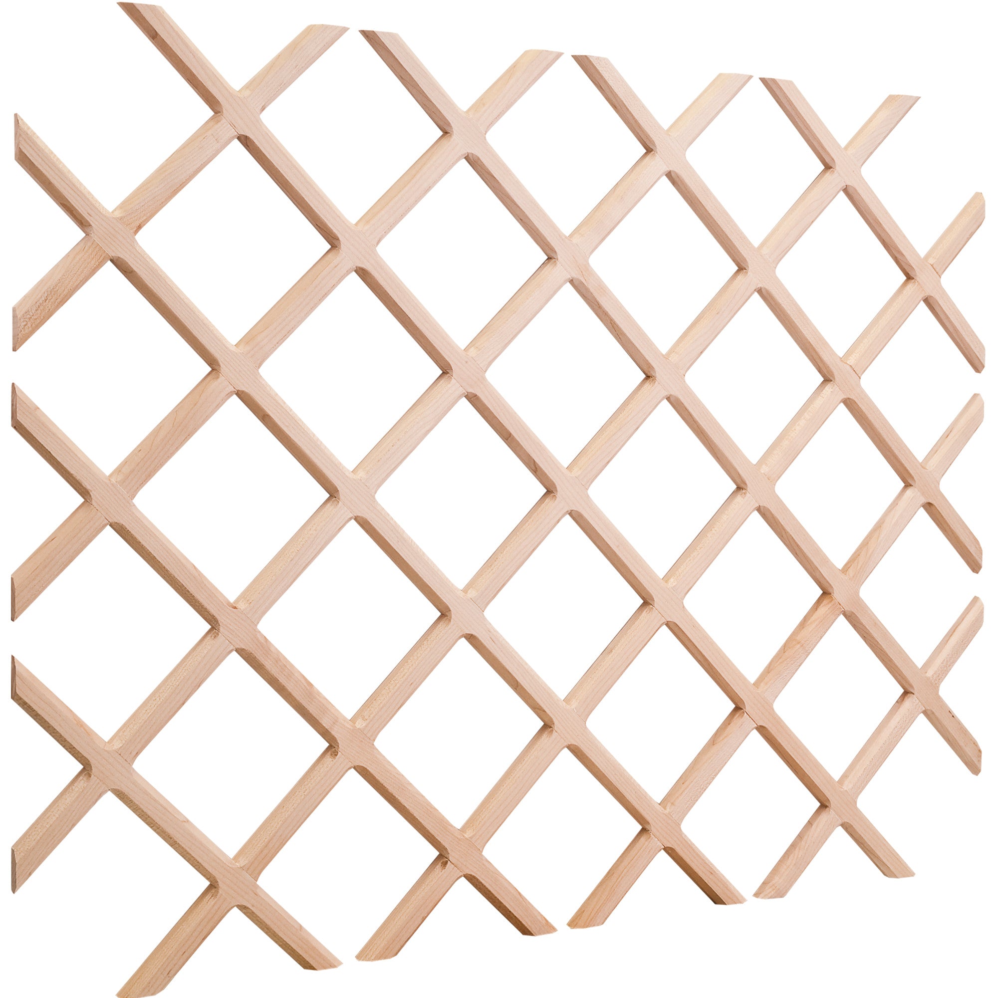 30" H x 24" W Oak Wine Bottle Lattice