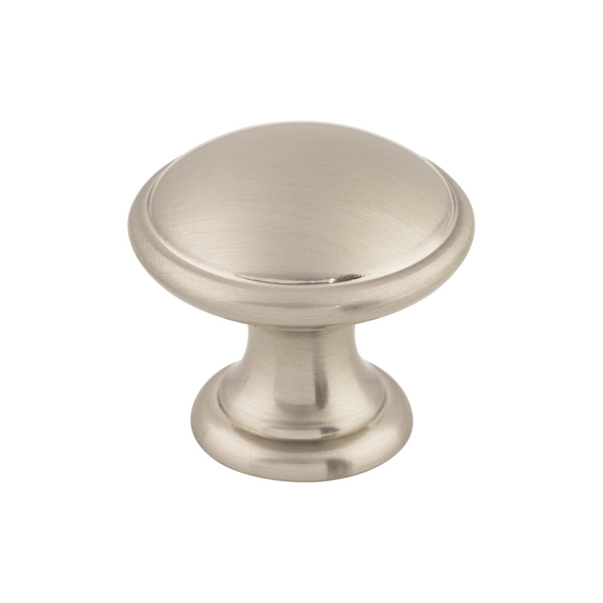 Rounded 1 1/4" Diameter Round Knob - Brushed Satin Nickel
