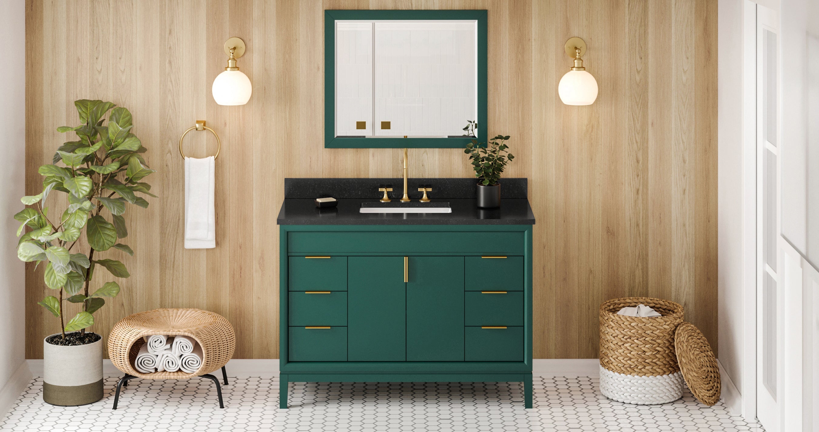 48" Theodora Vanity – Forest Green