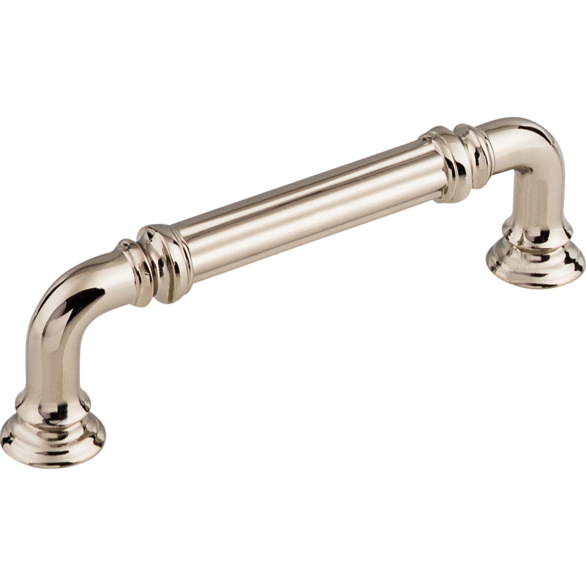 Reeded 3 3/4" Center to Center Bar Pull - Polished Nickel