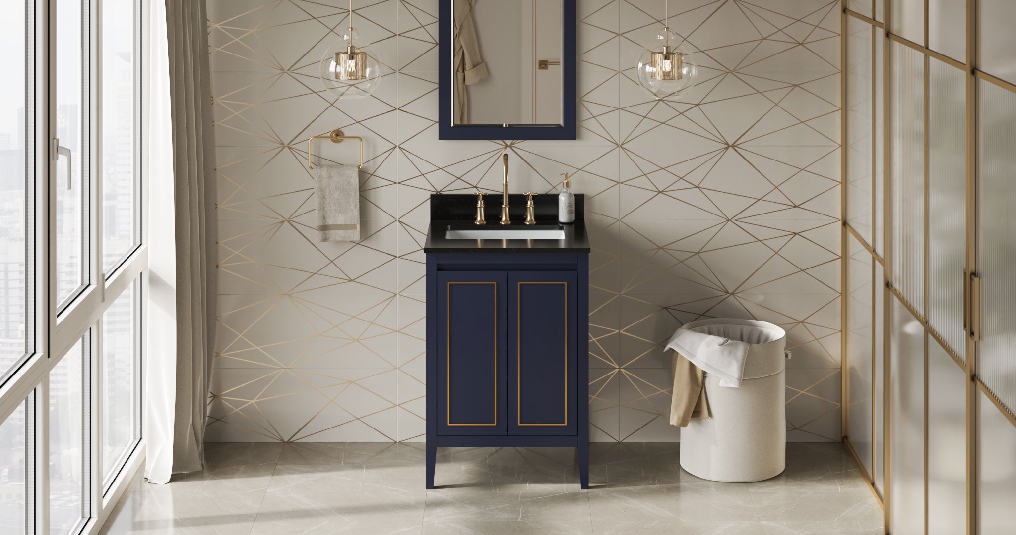 24" Percival Vanity – Hale Blue