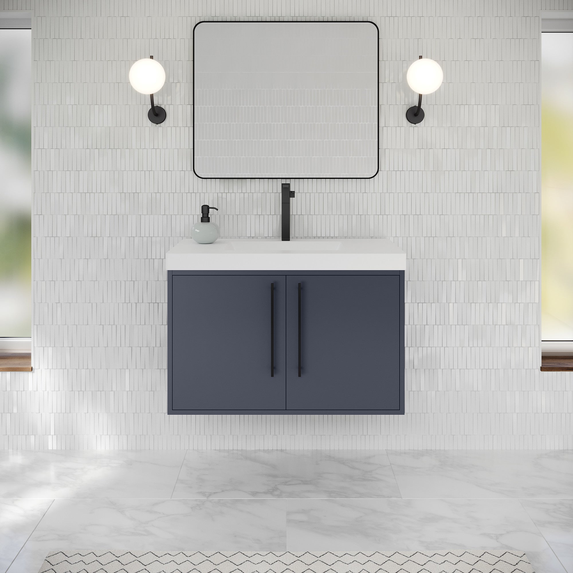 36" Tempest Vanity – Blue Steel