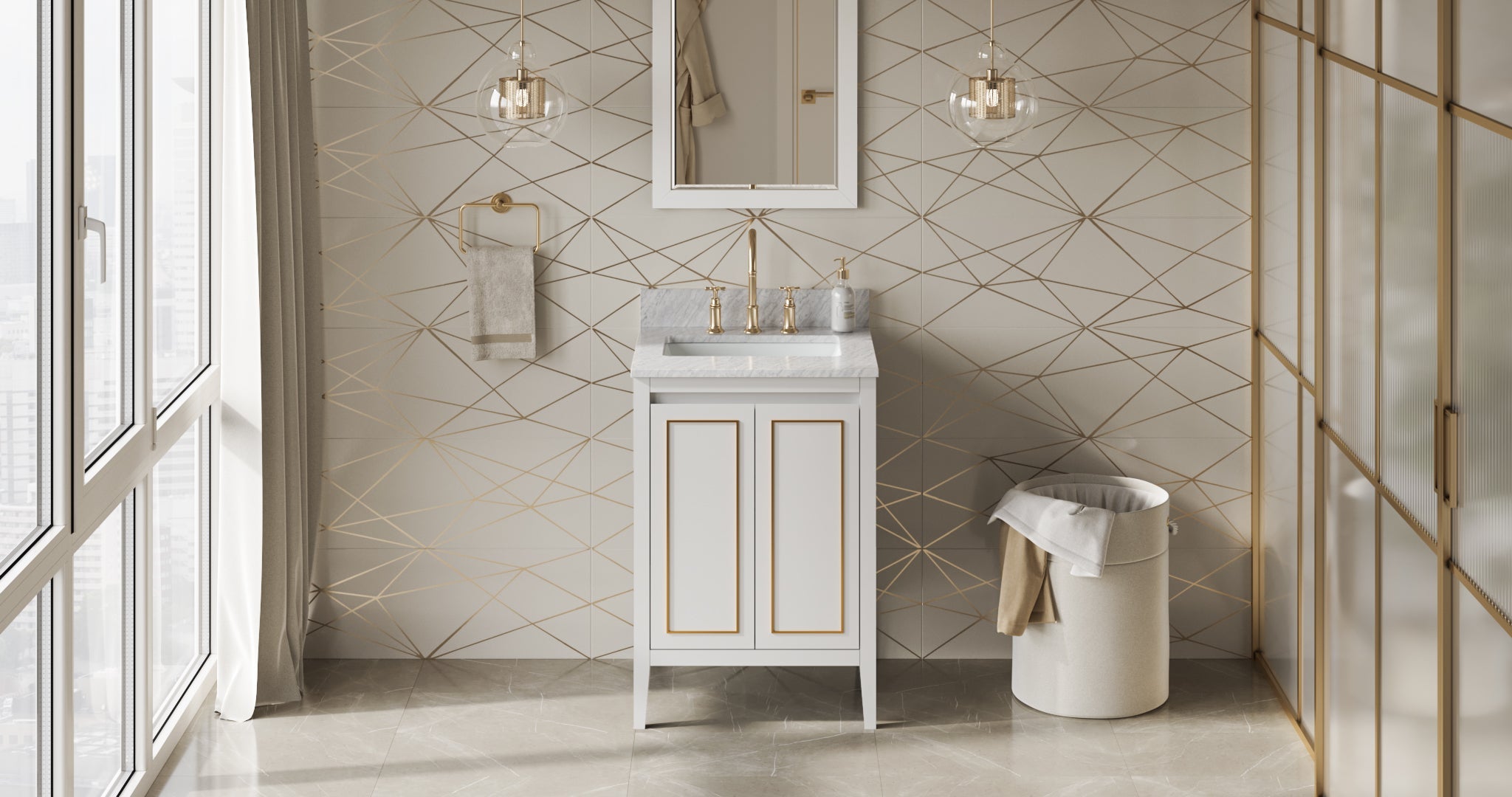 24" Percival Vanity – White