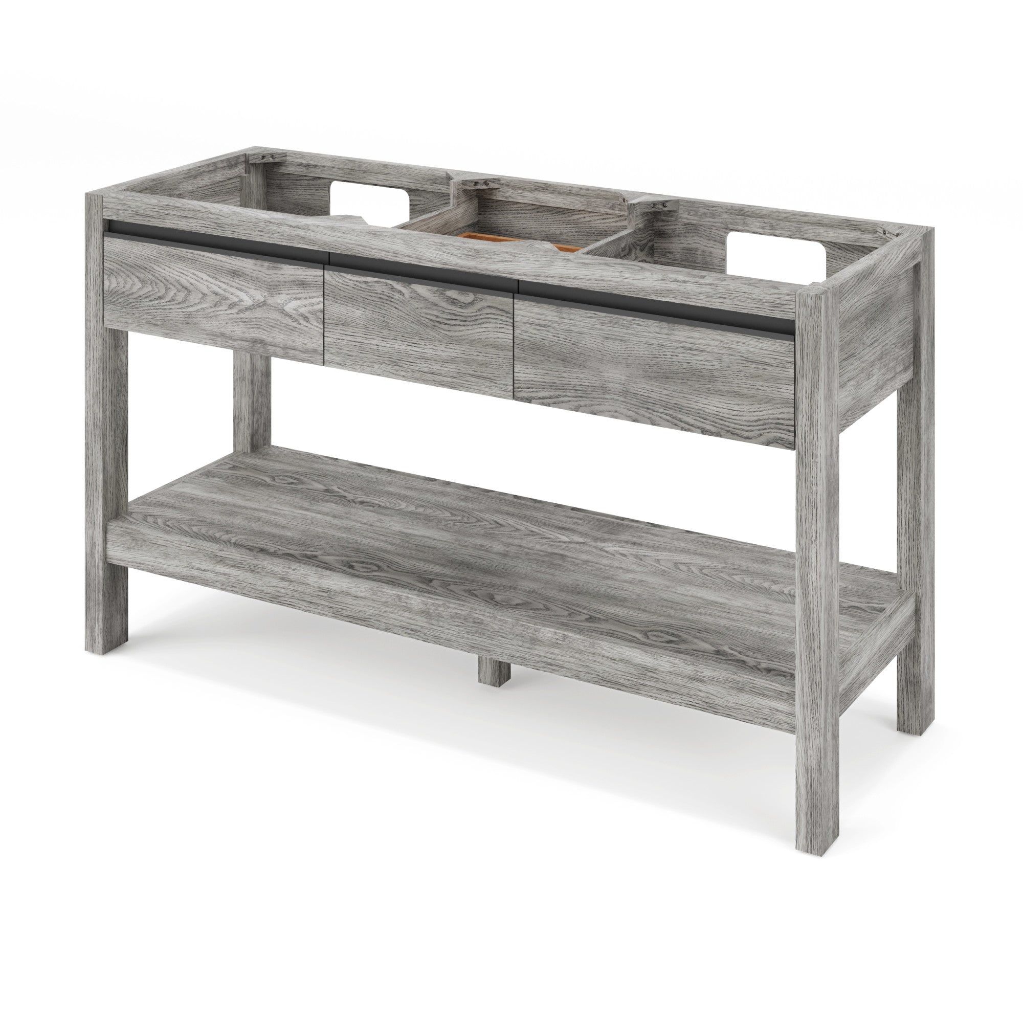 60" Jubilee Vanity – Double Bowl – Weathered Grey