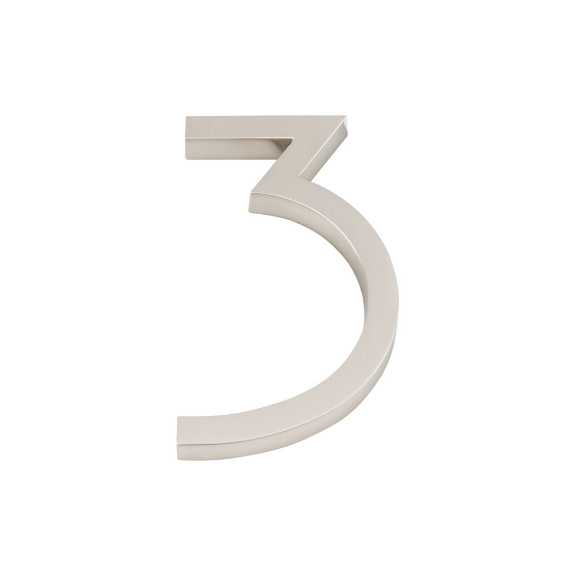 Modern Avalon 6" H  House Number - Brushed Nickel