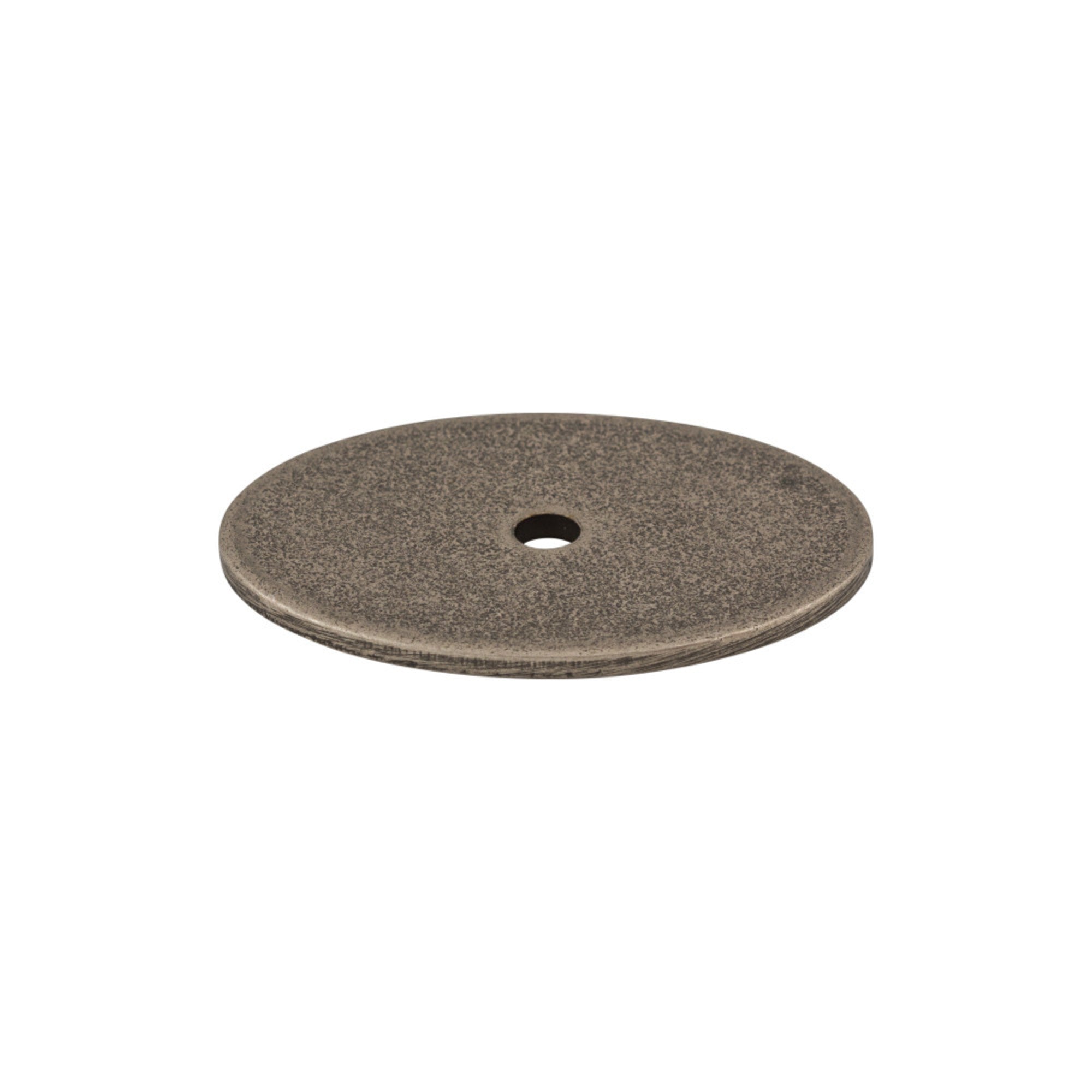 Oval Knob Backplate - Pewter Antique